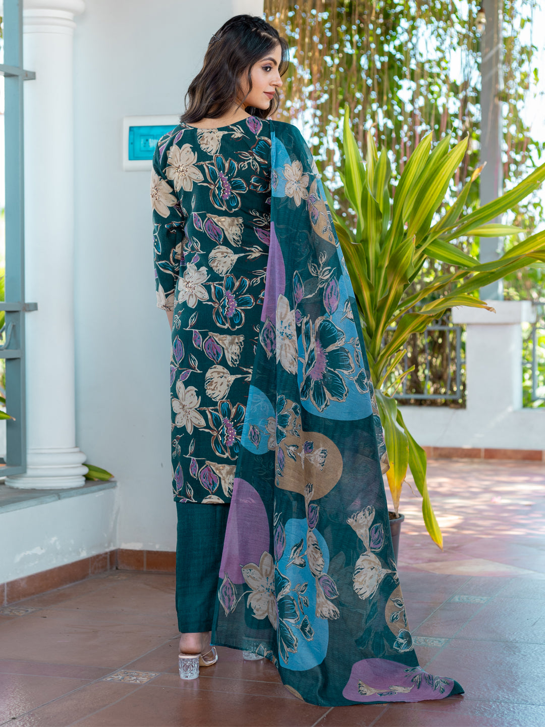 Cotton Printed Kurti-Pant With Dupatta