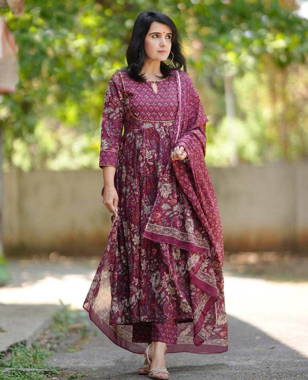 Rayon Printed Kurti-Pant With Dupatta