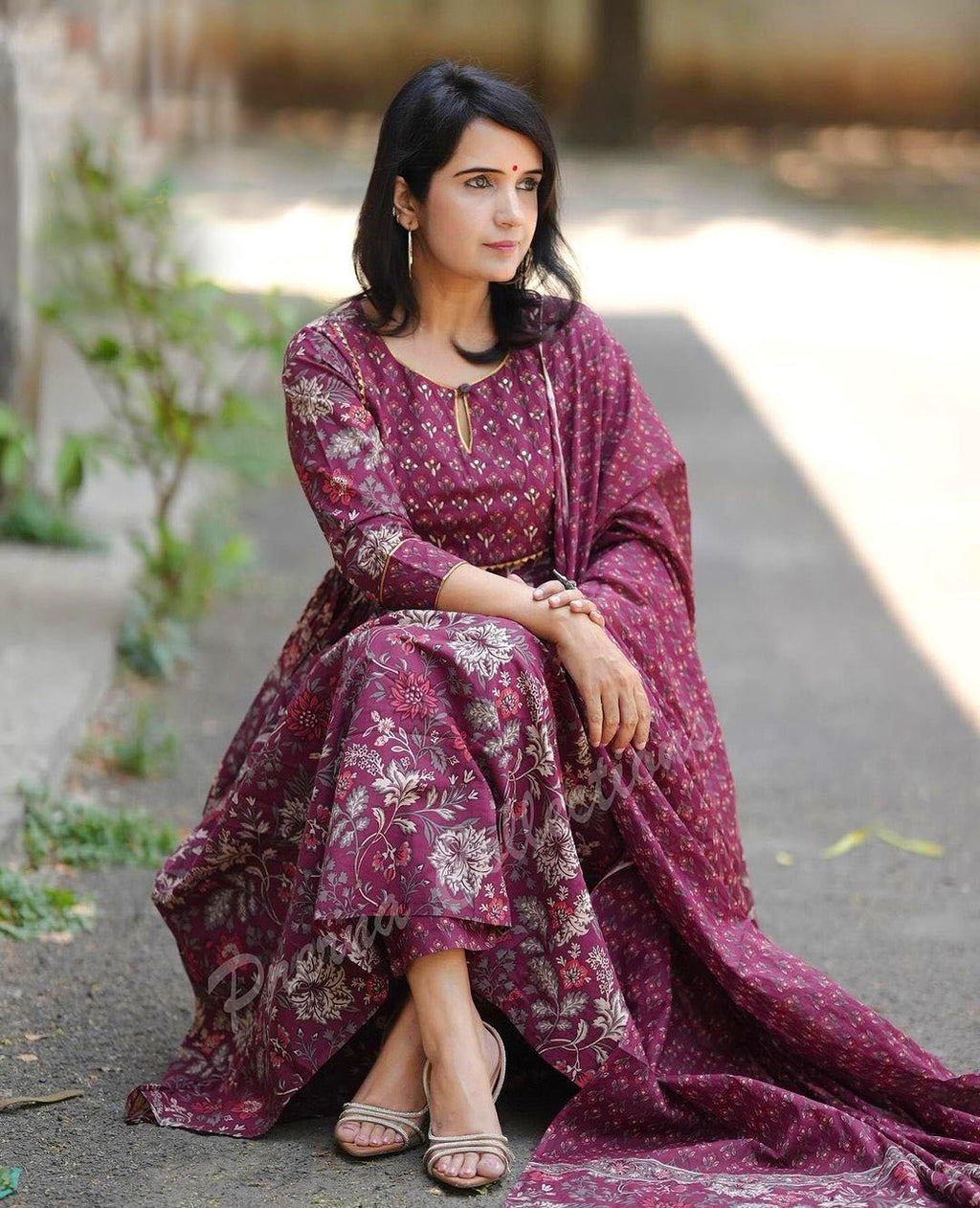 Rayon Printed Kurti-Pant With Dupatta
