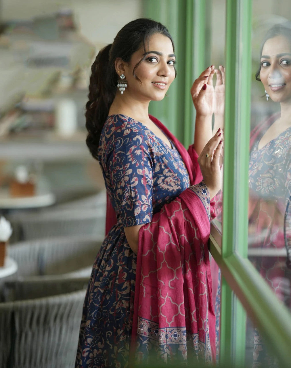 Rayon Printed Kurti-Pant With Dupatta