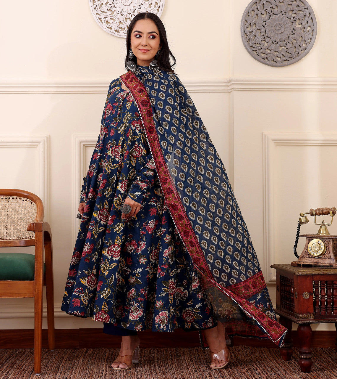 Rayon Printed Kurti-Pant With Dupatta