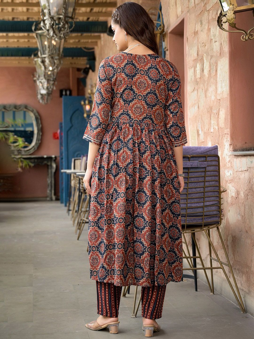 Rayon Printed Kurti-Pant With Dupatta