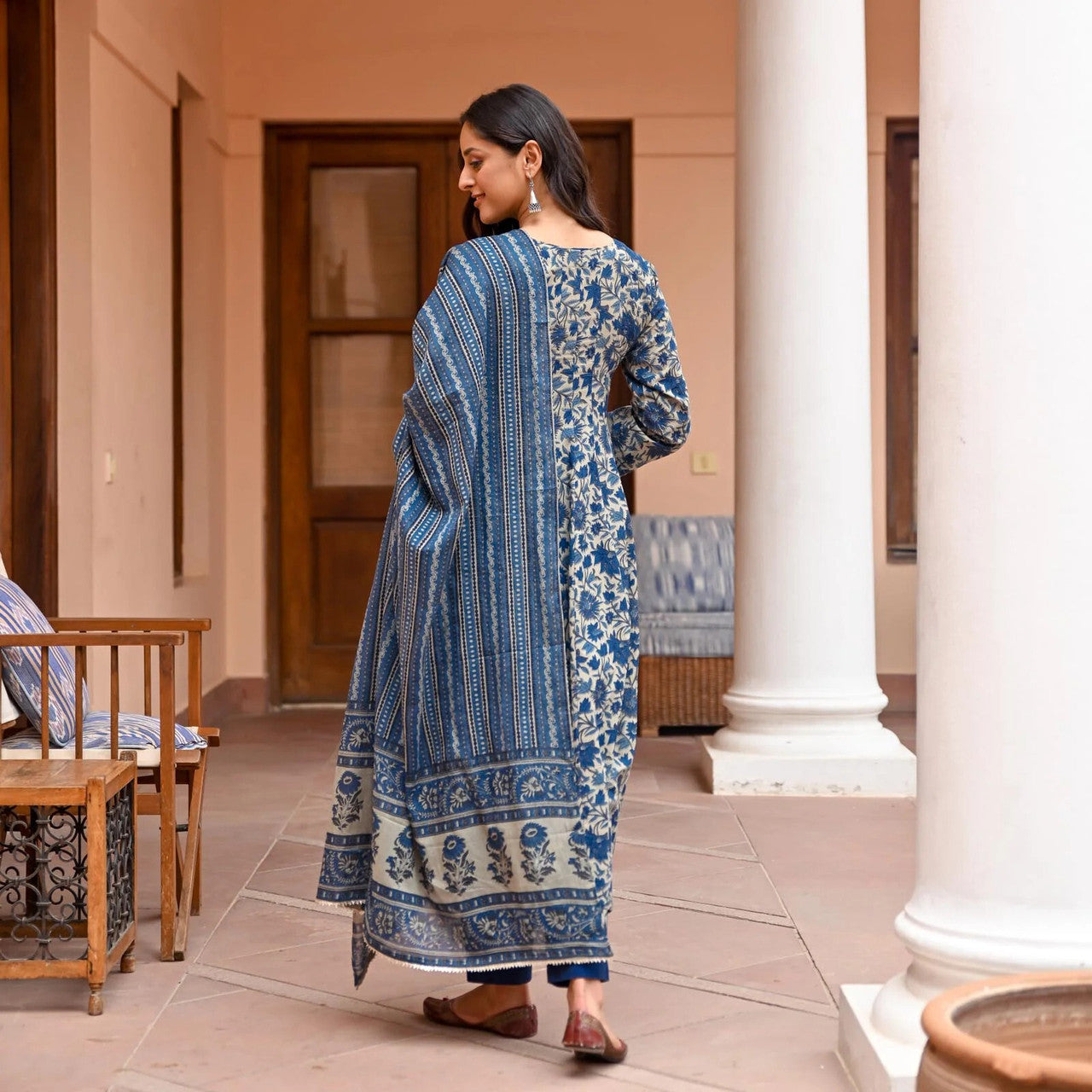 Rayon Printed Kurti-Pant With Dupatta