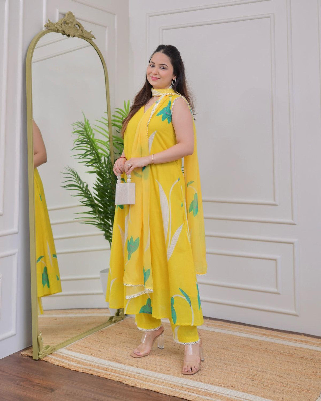 Rayon Printed Kurti-Pant With Dupatta