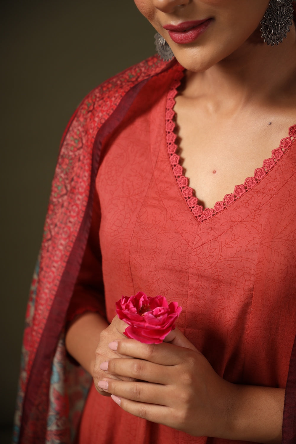 Rayon Printed Kurti-Pant With Dupatta