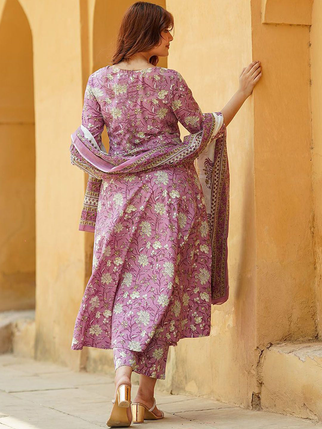 Rayon Printed Kurti-Pant With Dupatta