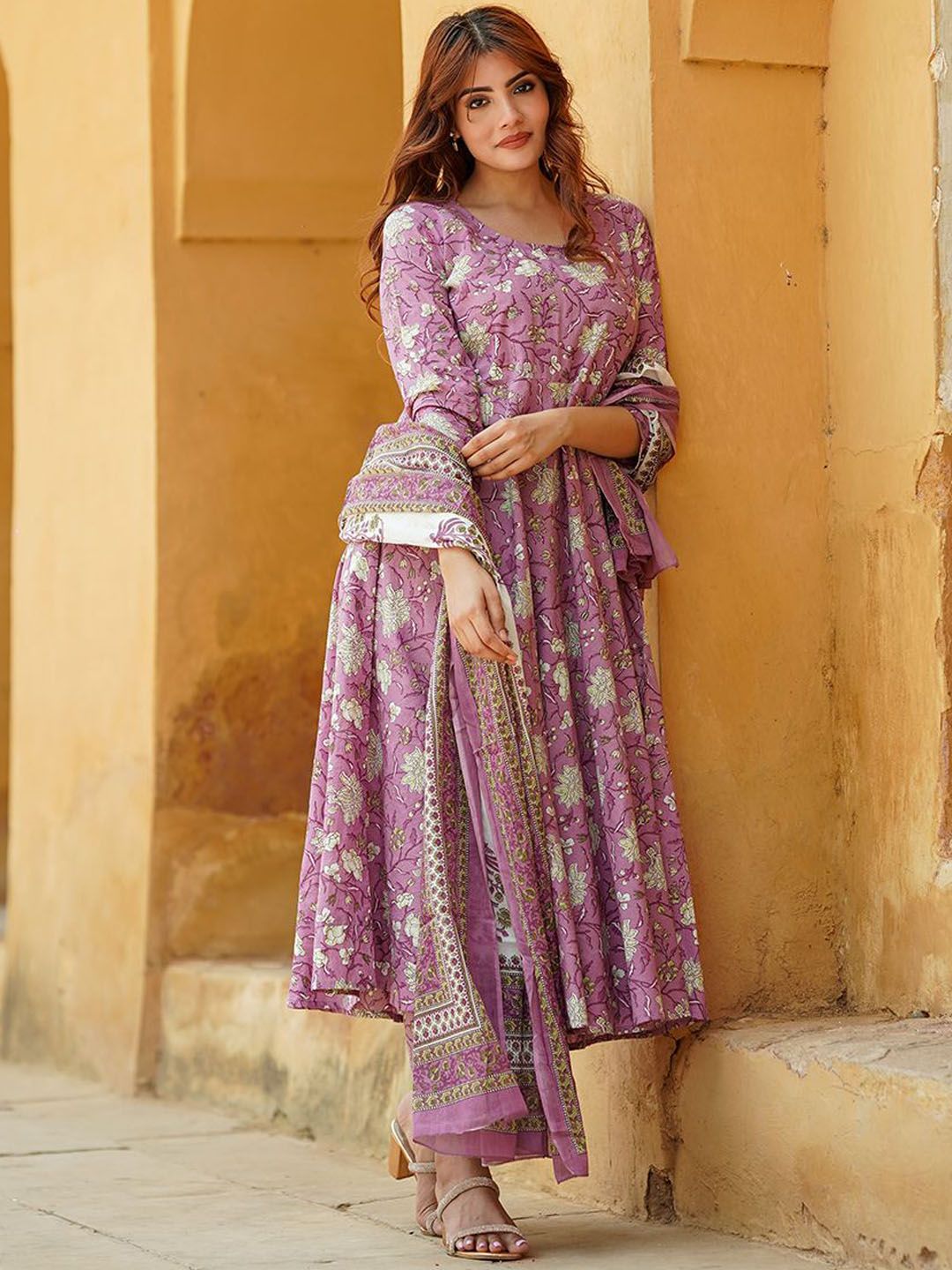 Rayon Printed Kurti-Pant With Dupatta