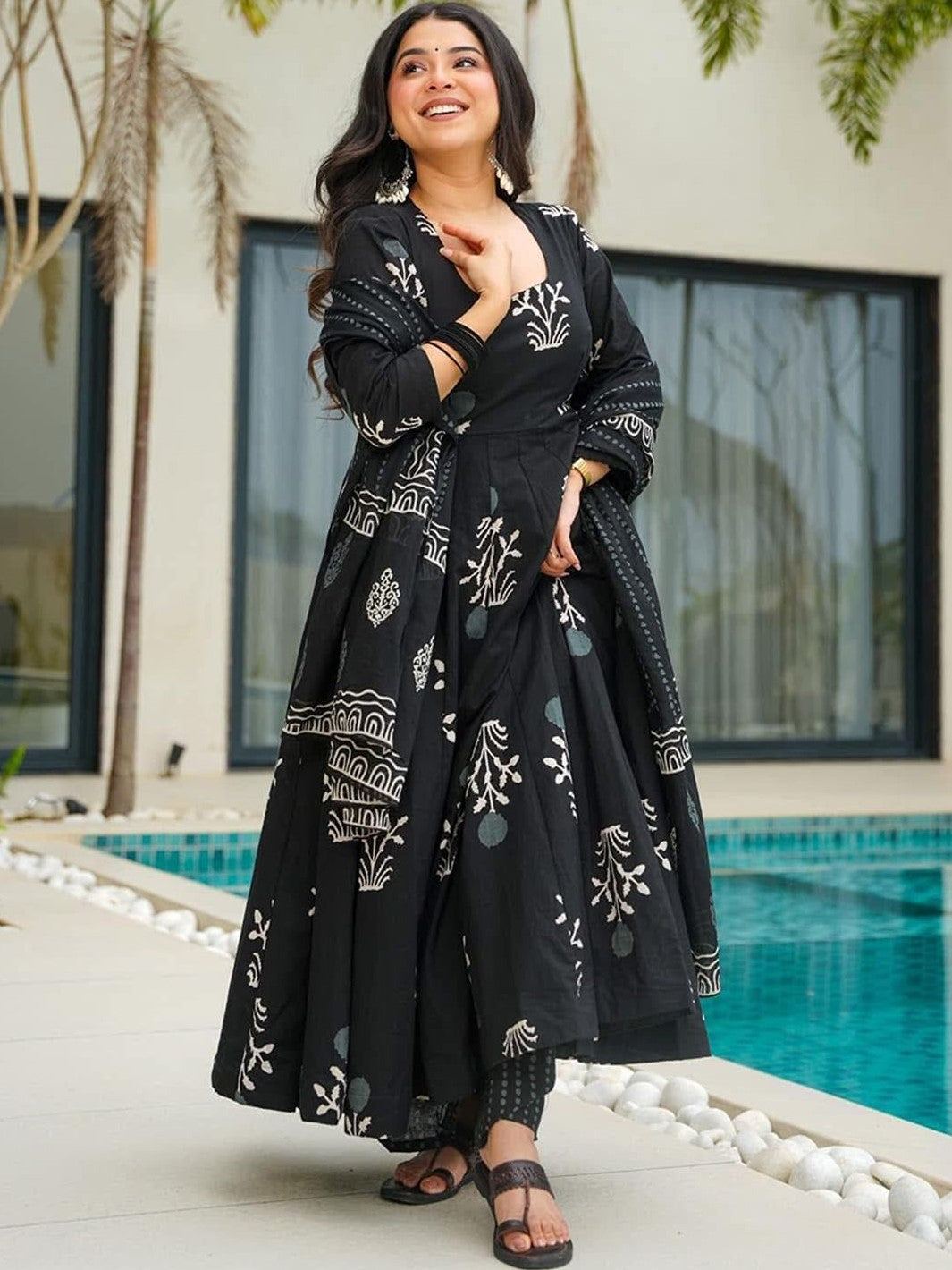 Rayon Printed Kurti-Pant With Dupatta