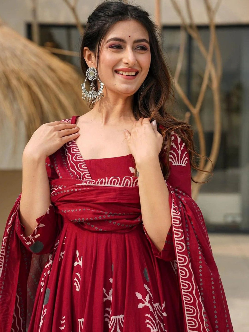 Rayon Printed Kurti-Pant With Dupatta