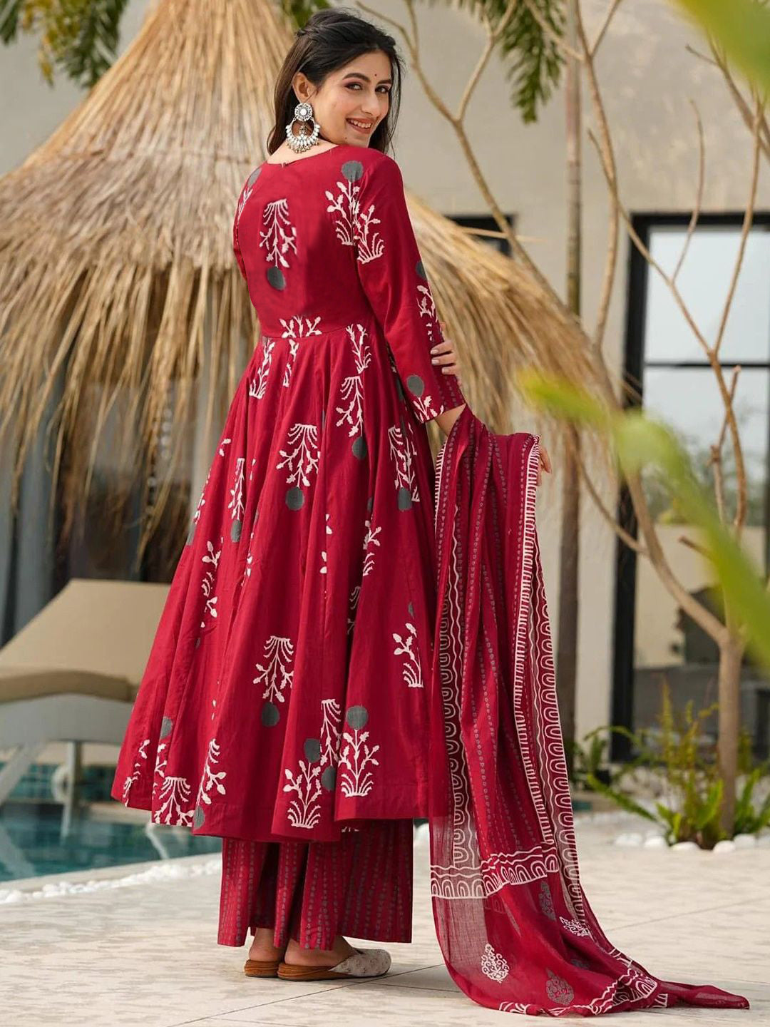 Rayon Printed Kurti-Pant With Dupatta