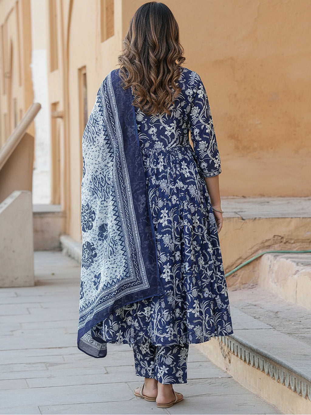 Rayon Printed Kurti-Pant With Dupatta