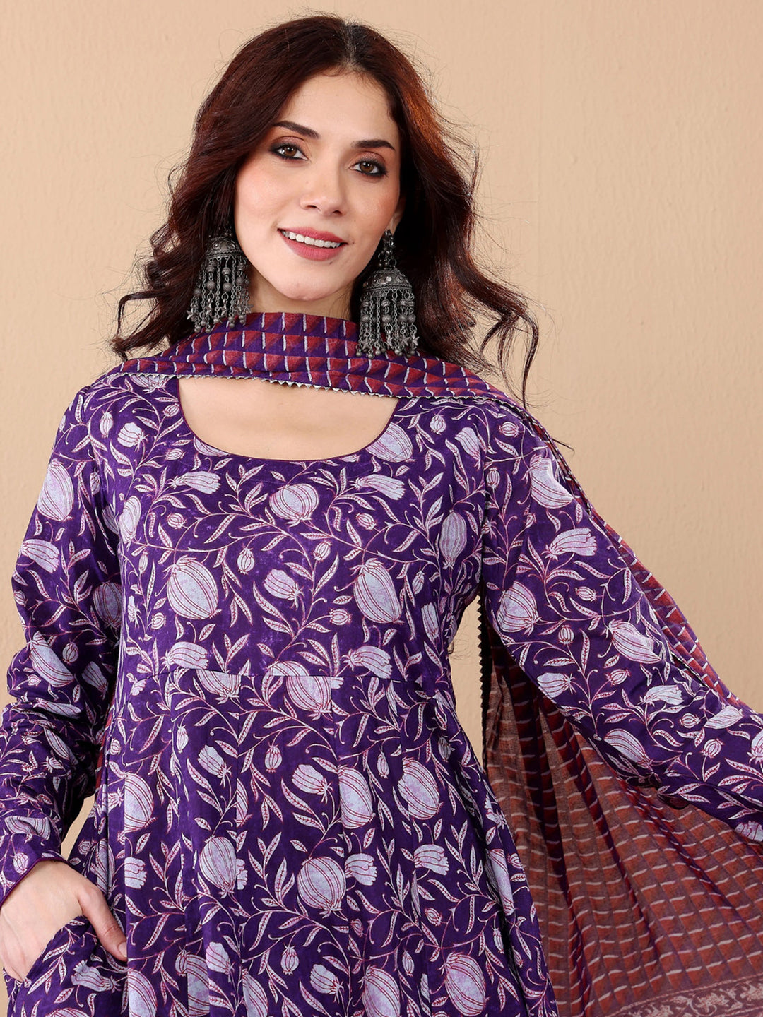 Rayon Printed Kurti-Pant With Dupatta