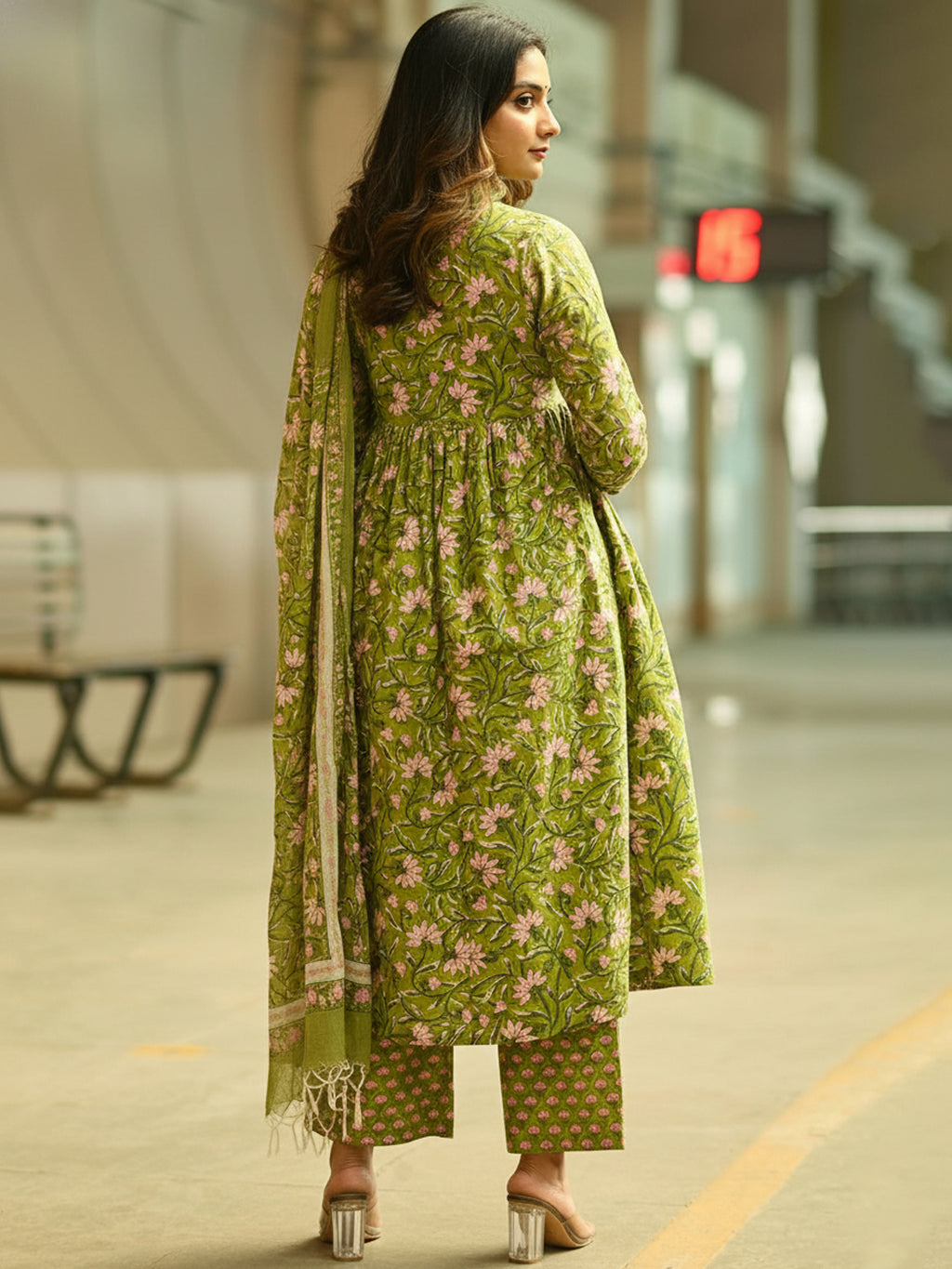 Rayon Printed Kurti-Pant With Dupatta