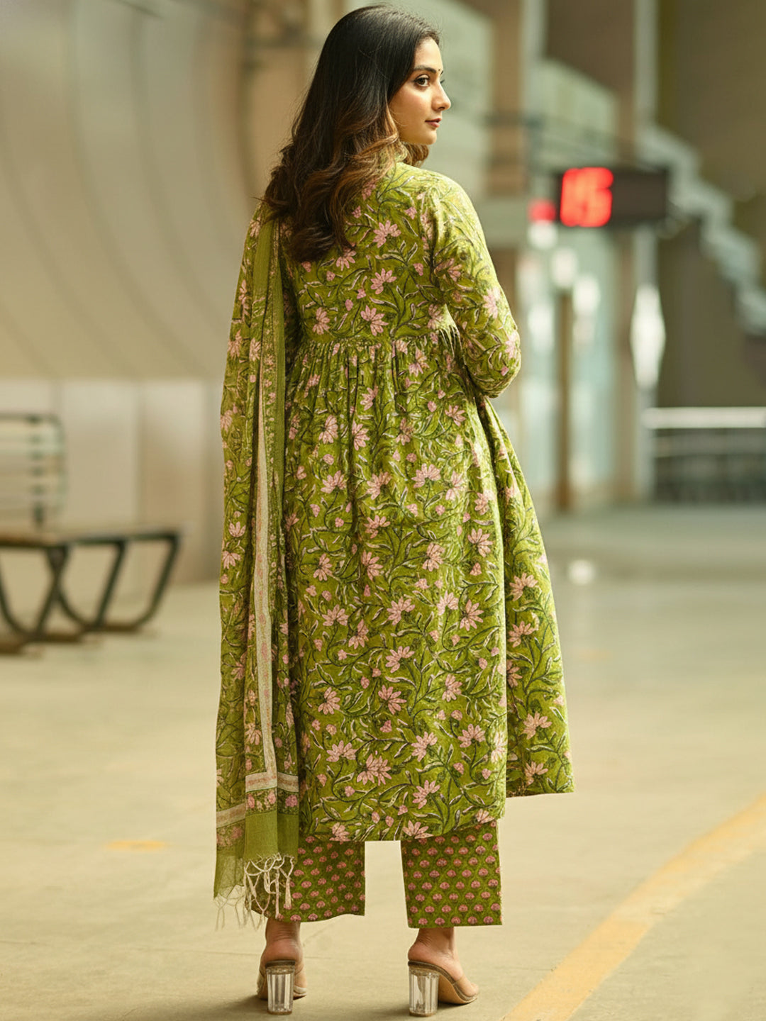 Rayon Printed Kurti-Pant With Dupatta