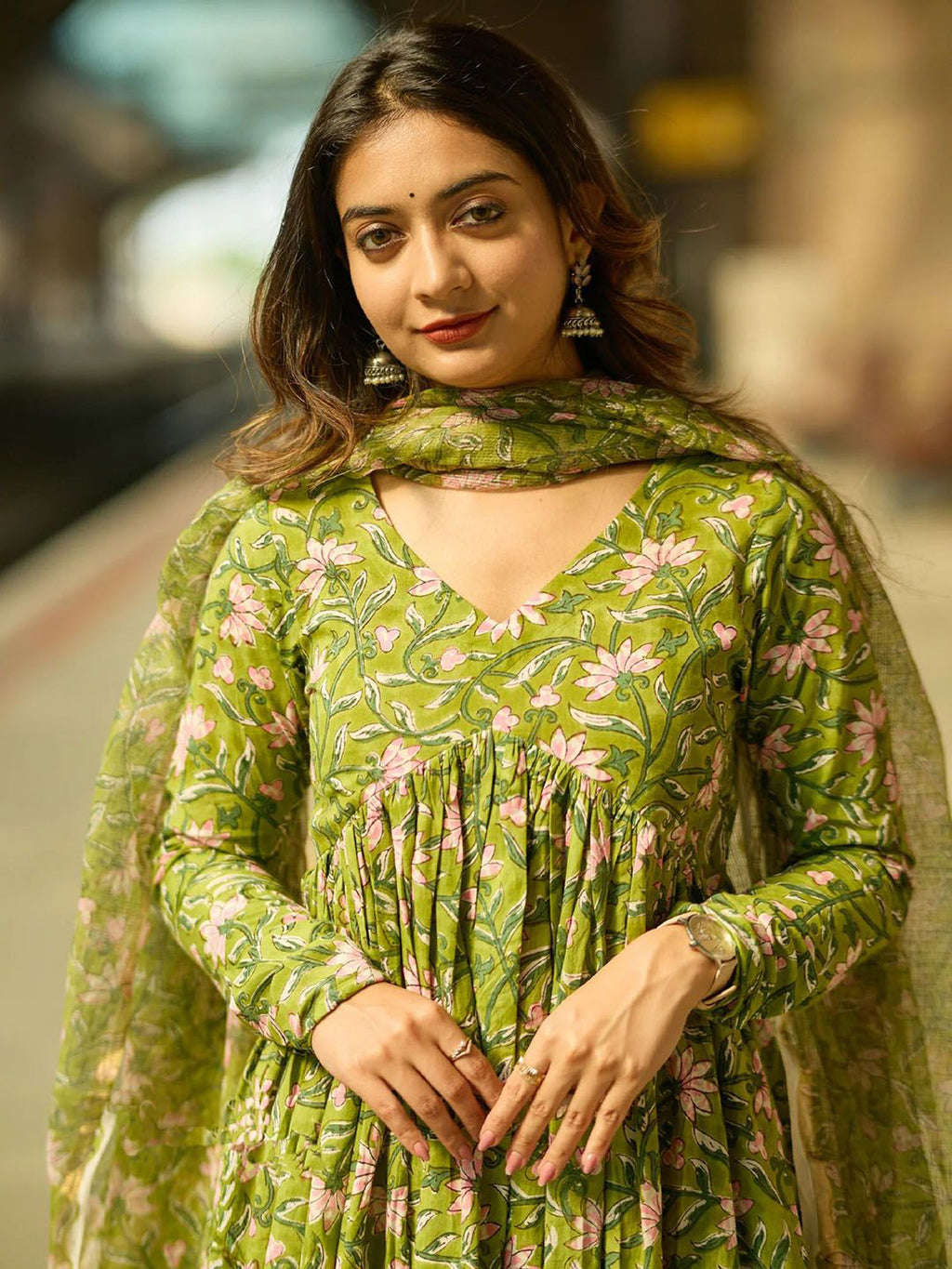 Rayon Printed Kurti-Pant With Dupatta