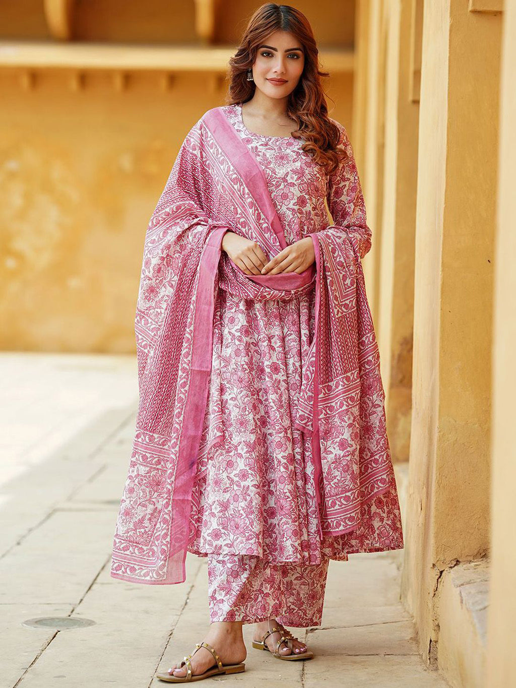 Rayon Printed Kurti-Pant With Dupatta