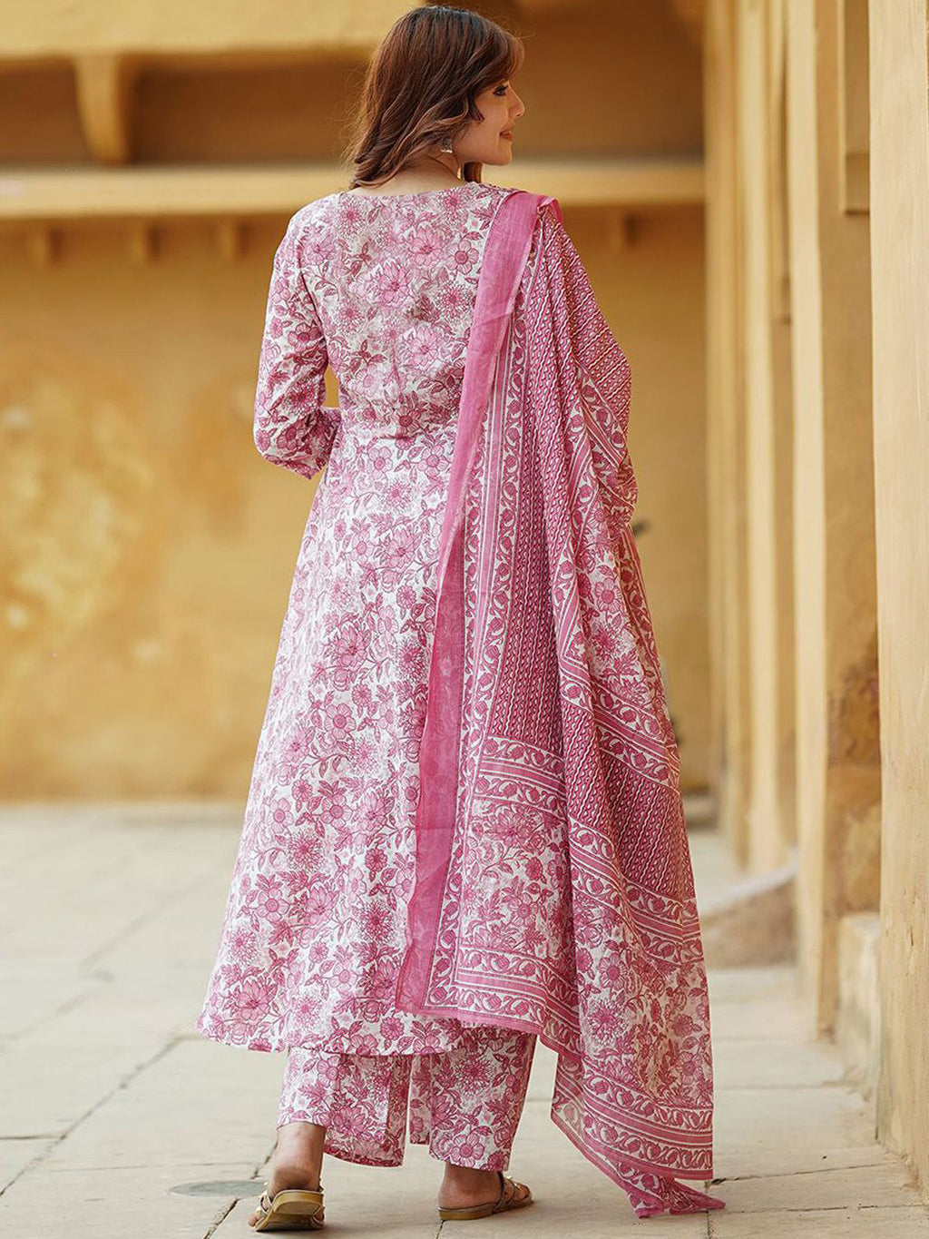 Rayon Printed Kurti-Pant With Dupatta