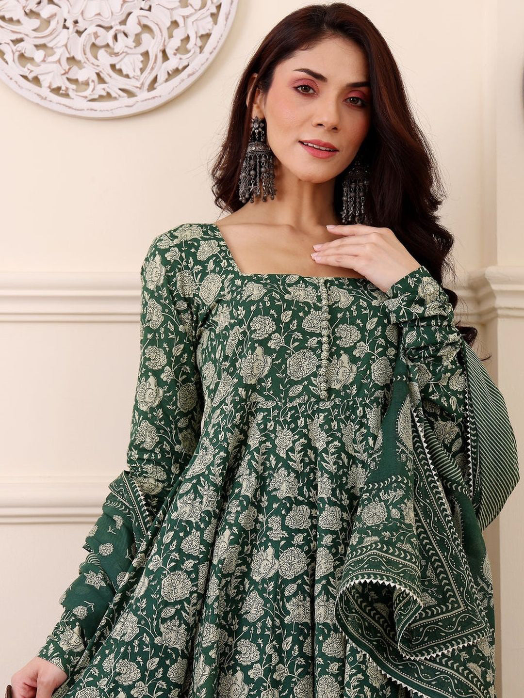 Rayon Printed Kurti-Pant With Dupatta