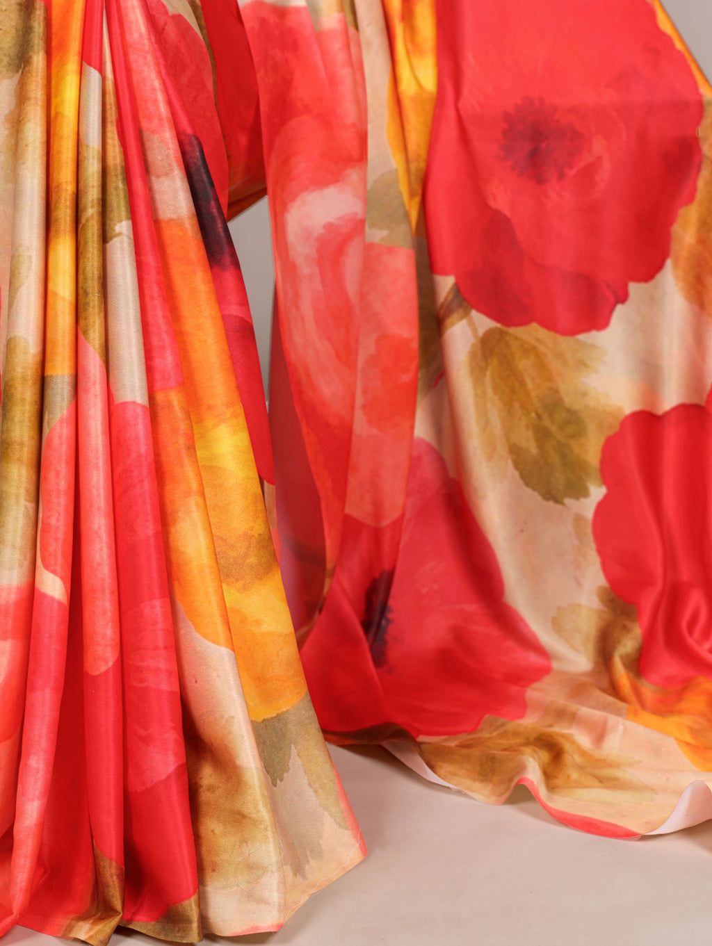 Satin Silk Printed Saree