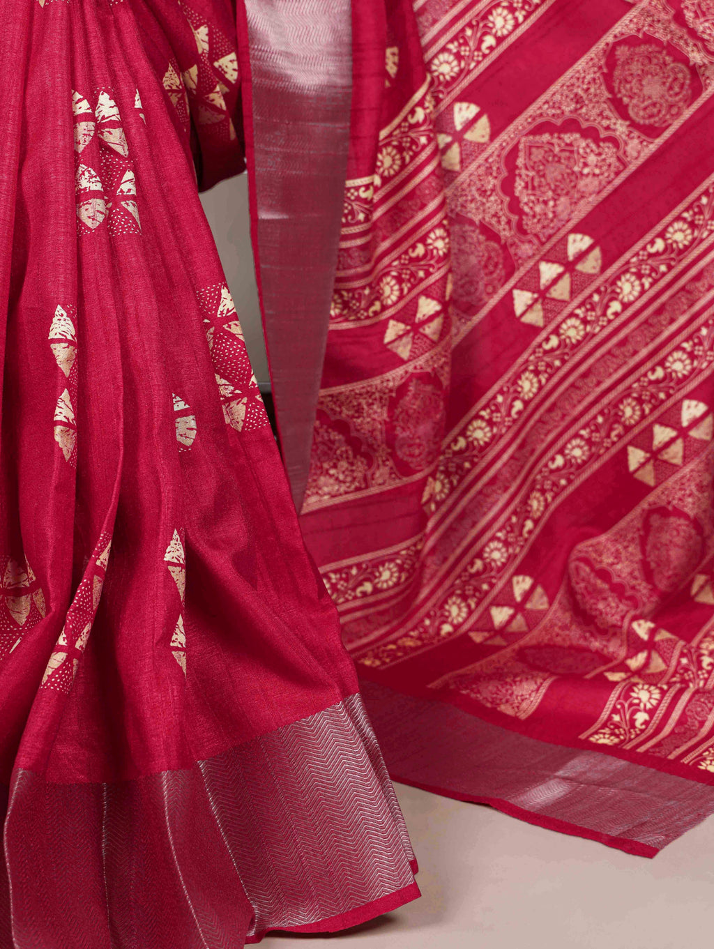 Slub Silk Printed Saree