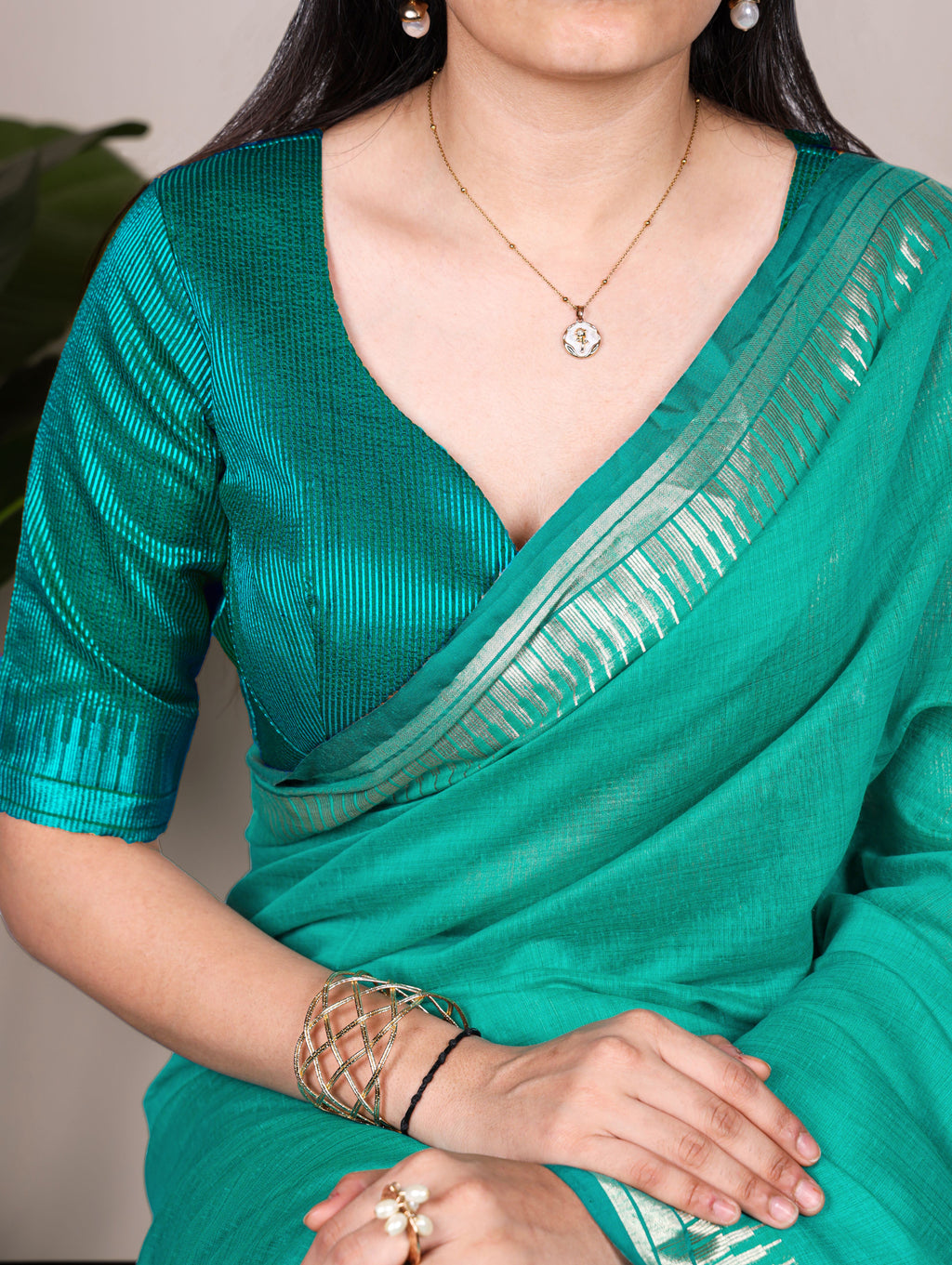 Cotton Silk Zari Weaving Saree