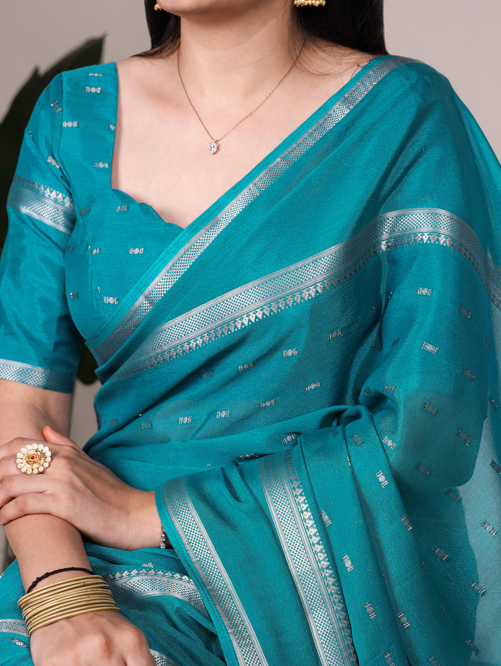 Crepe Zari Weaving Saree