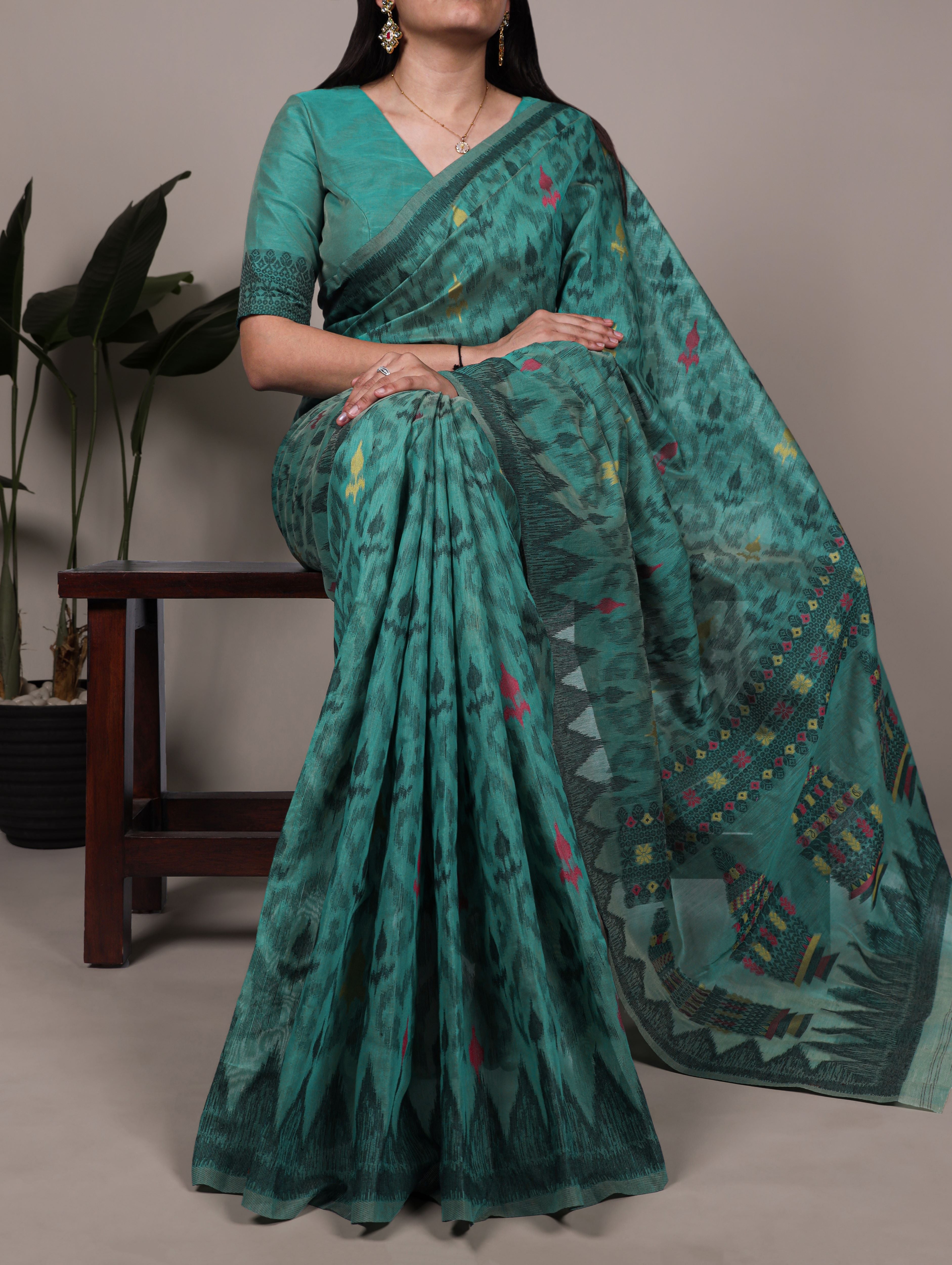 Cotton Thread Weaving Saree