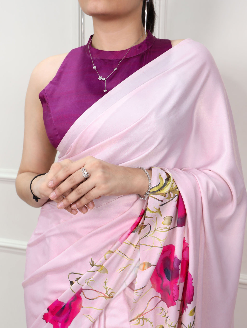 Satin Silk Printed Saree
