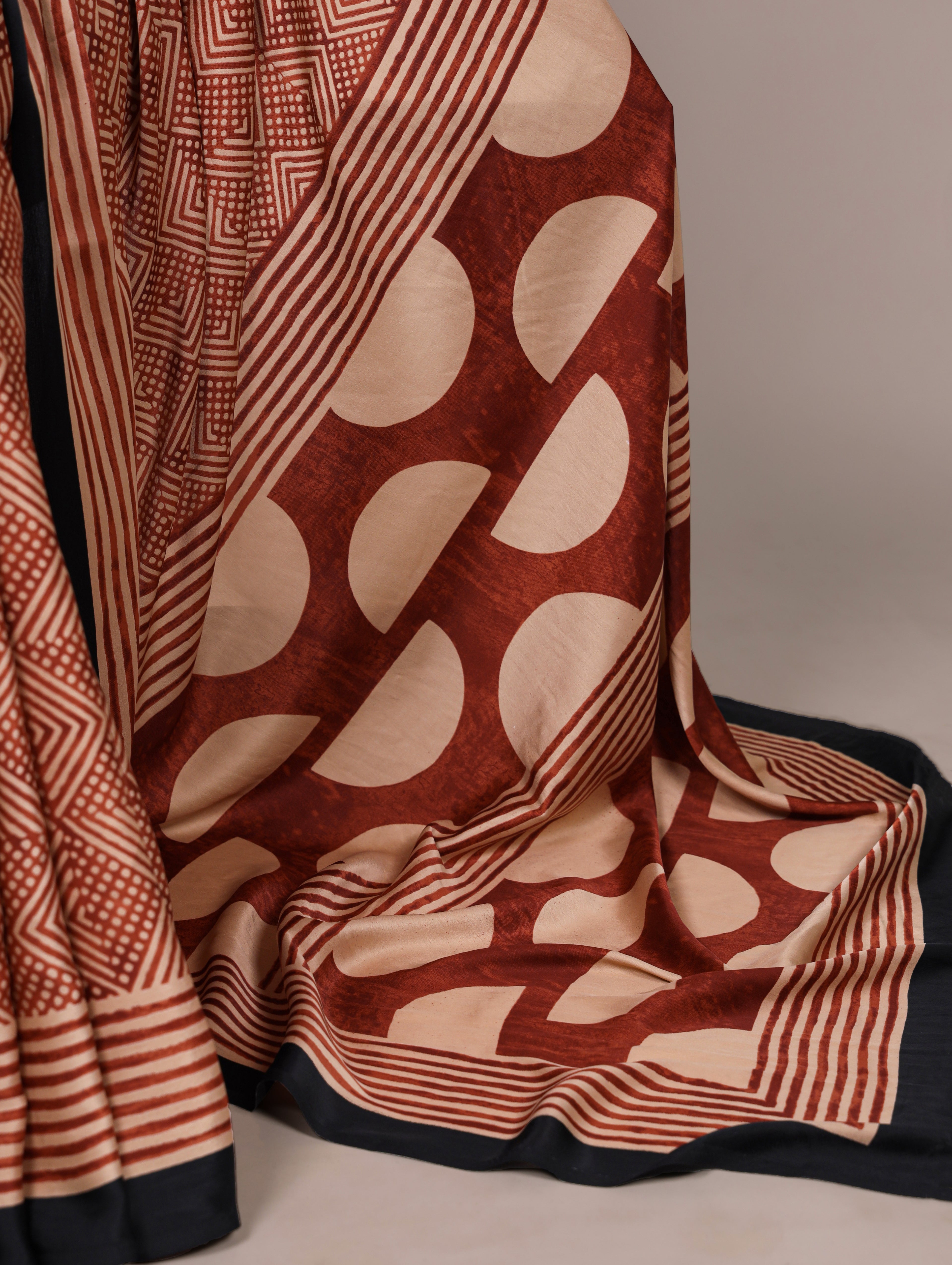 Dull Satin Printed Saree