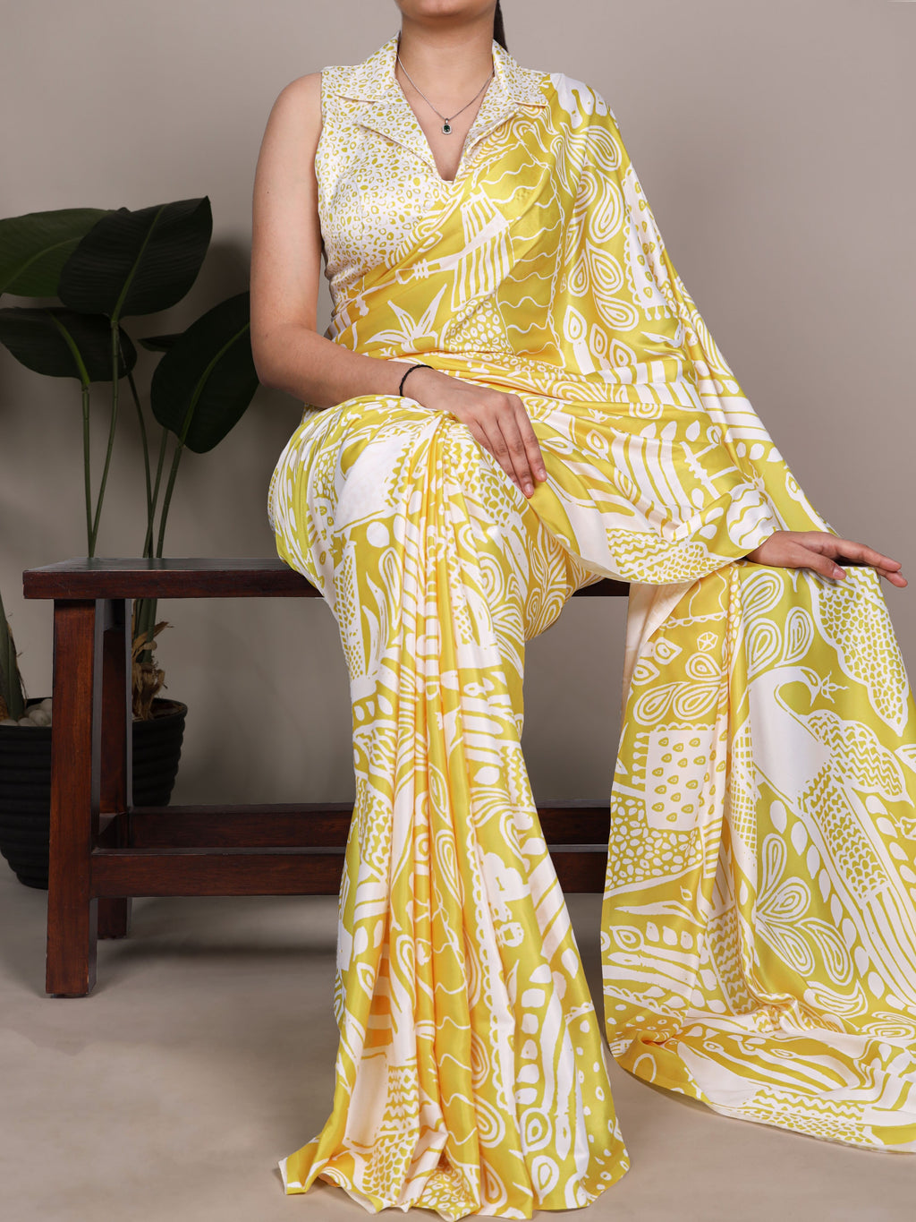 Satin Silk Printed Saree