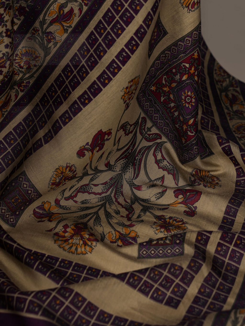 Chanderi Printed Zari Weaving Saree