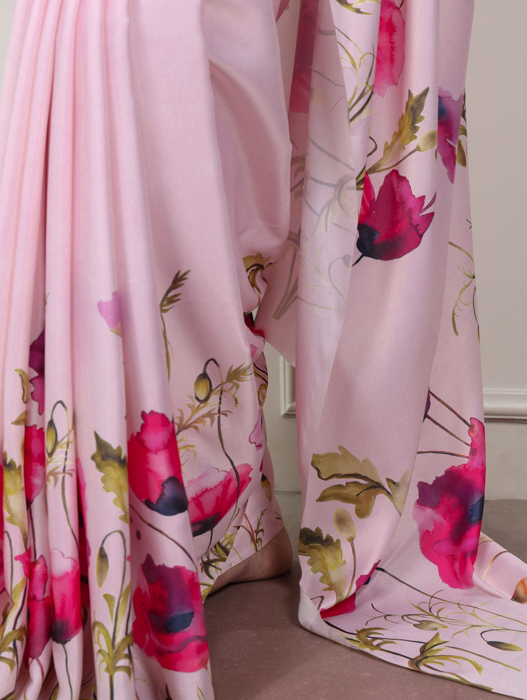 Satin Silk Printed Saree