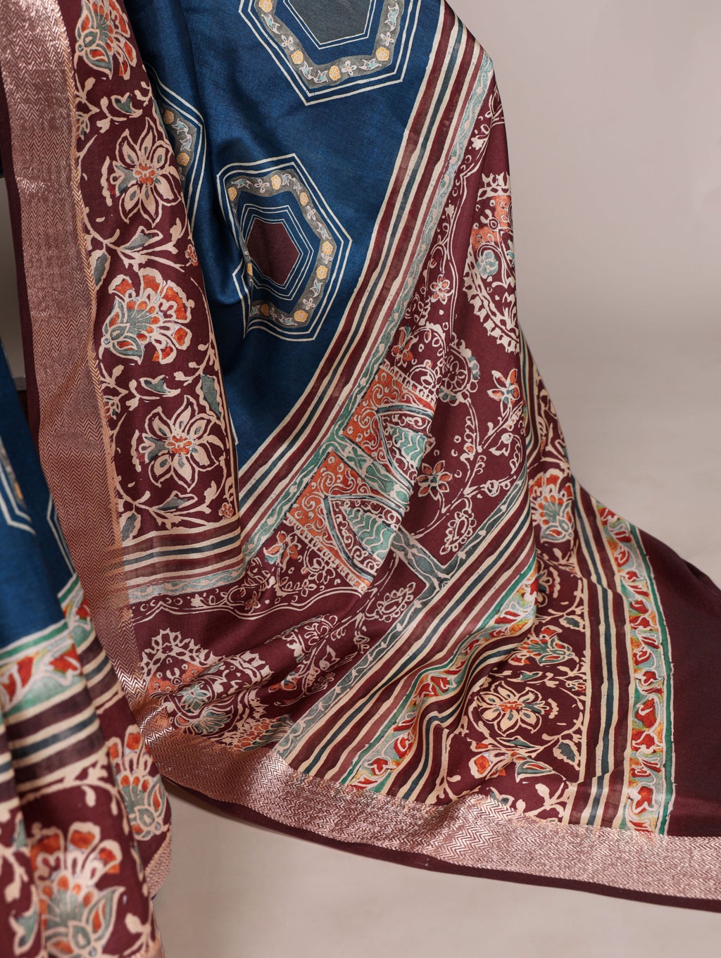 Tussar Silk Printed Saree