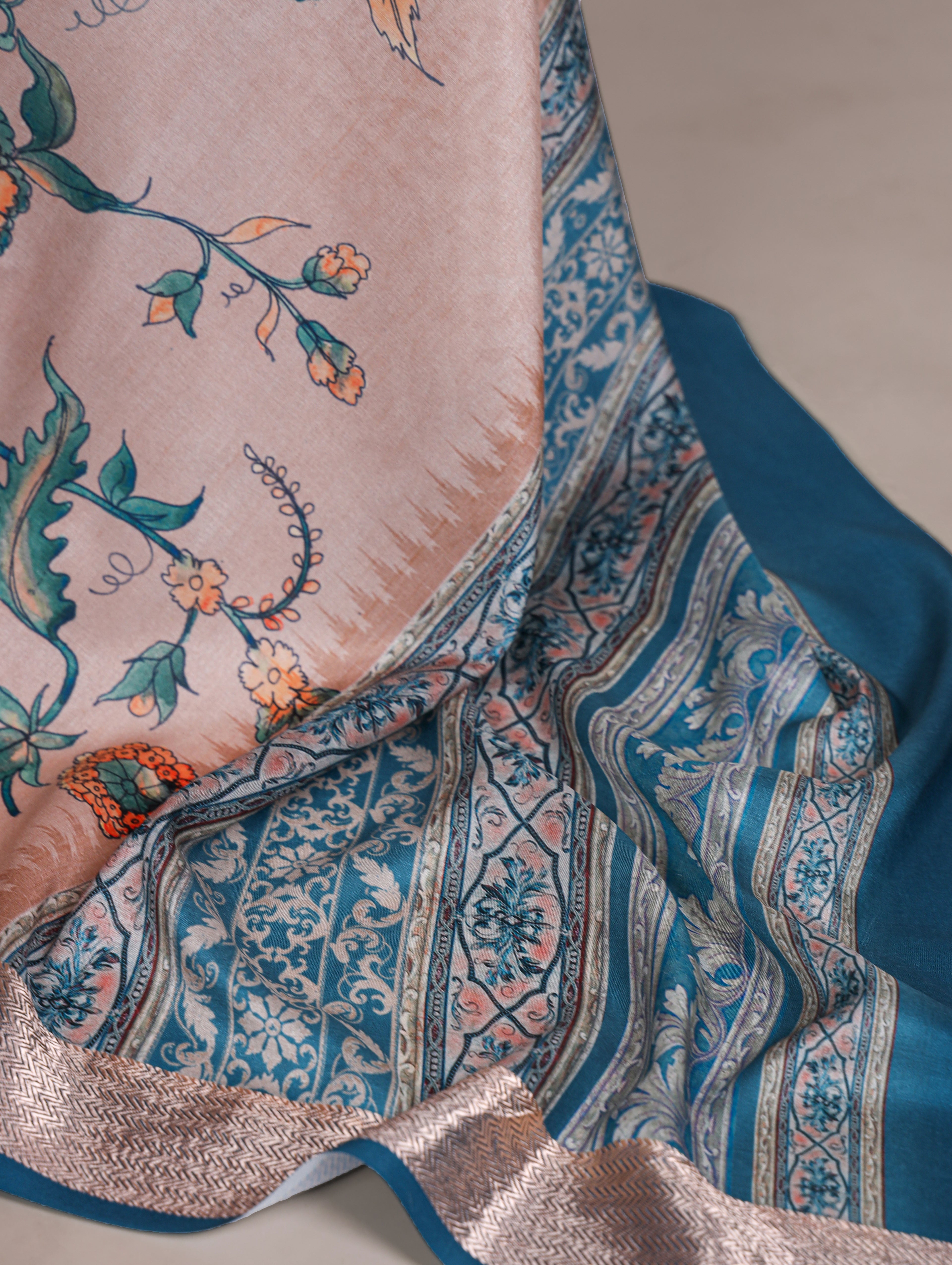 Tussar Silk Printed Saree