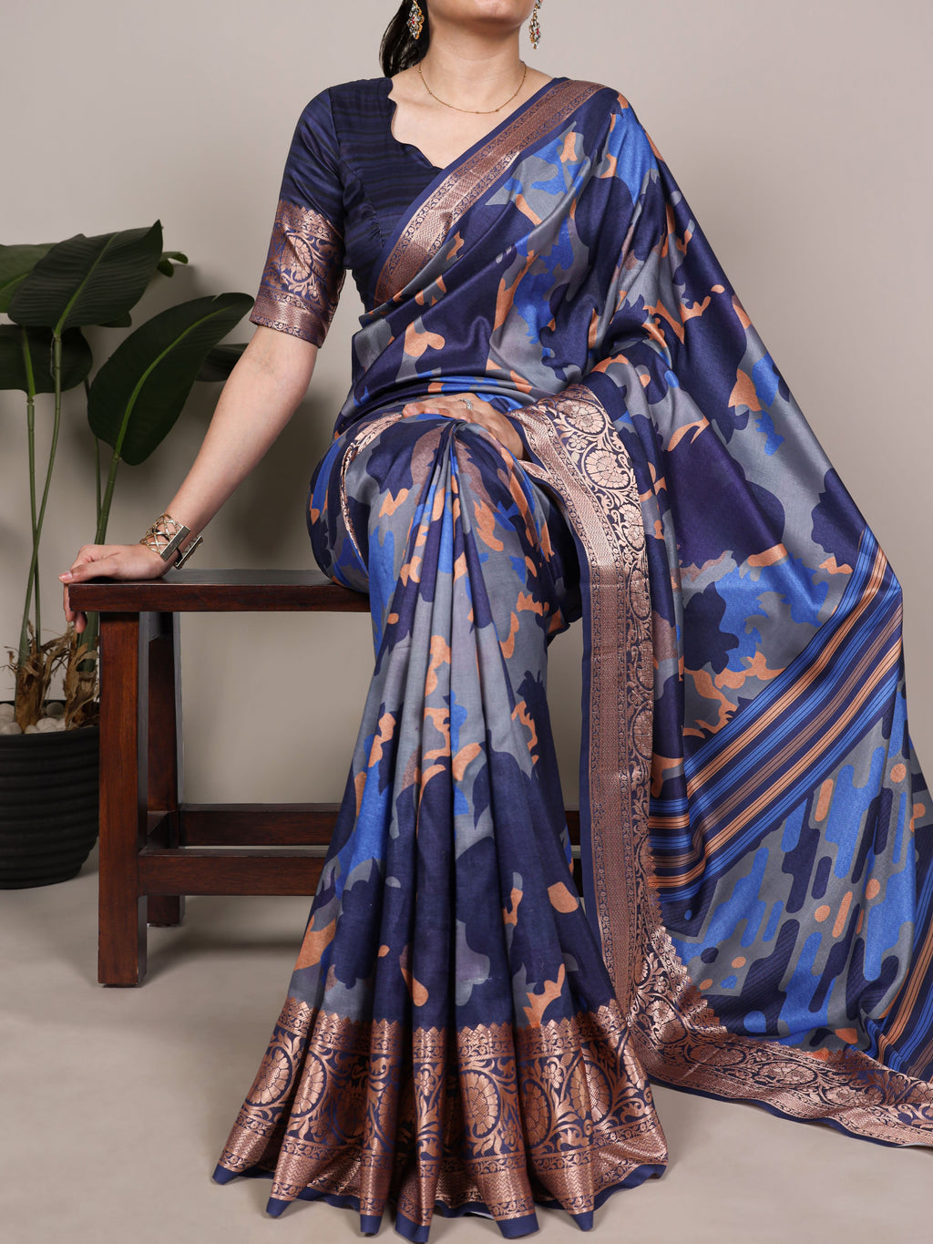 Tussar Silk Printed Saree