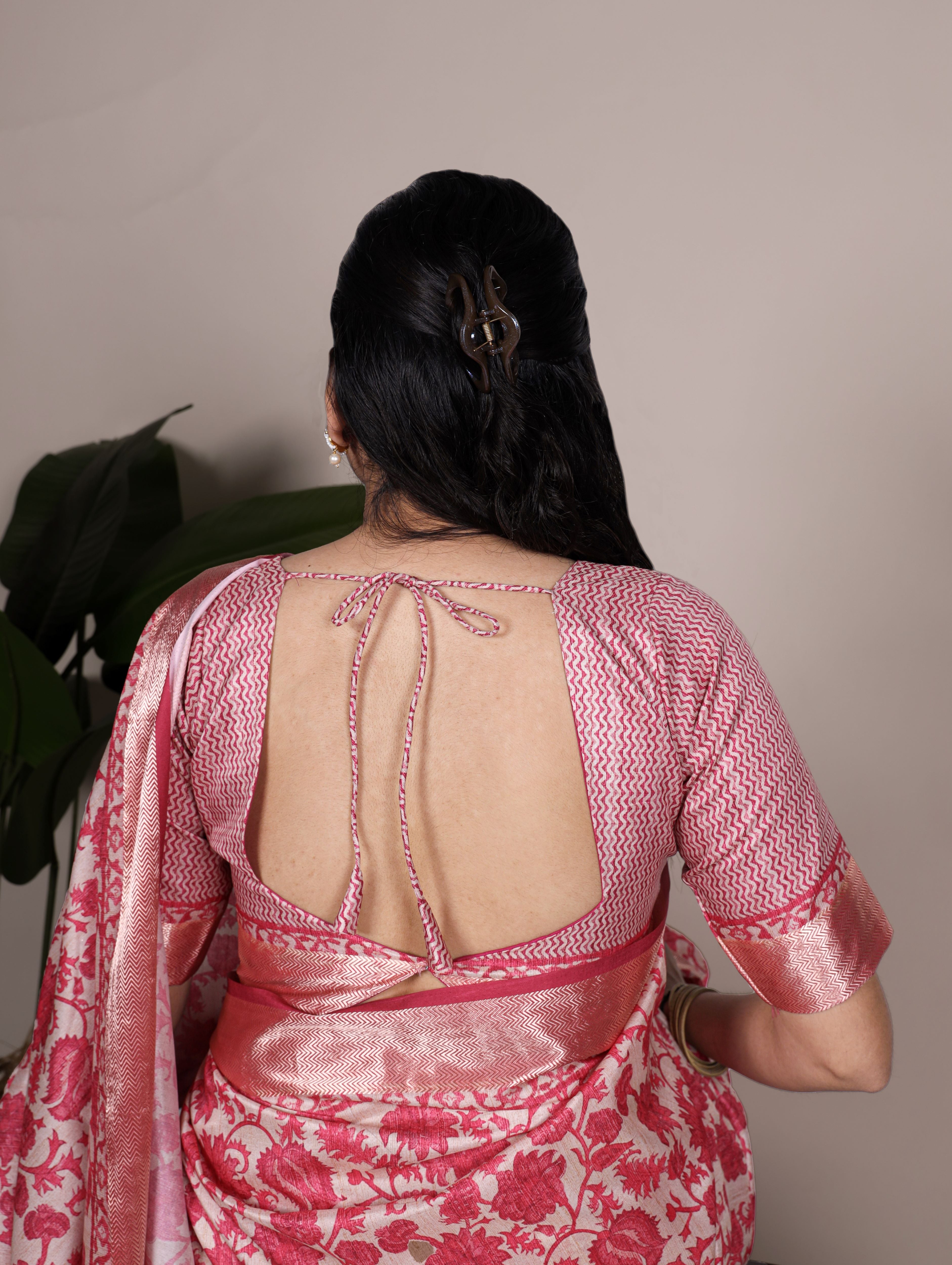 Tussar Silk Printed Saree For Women