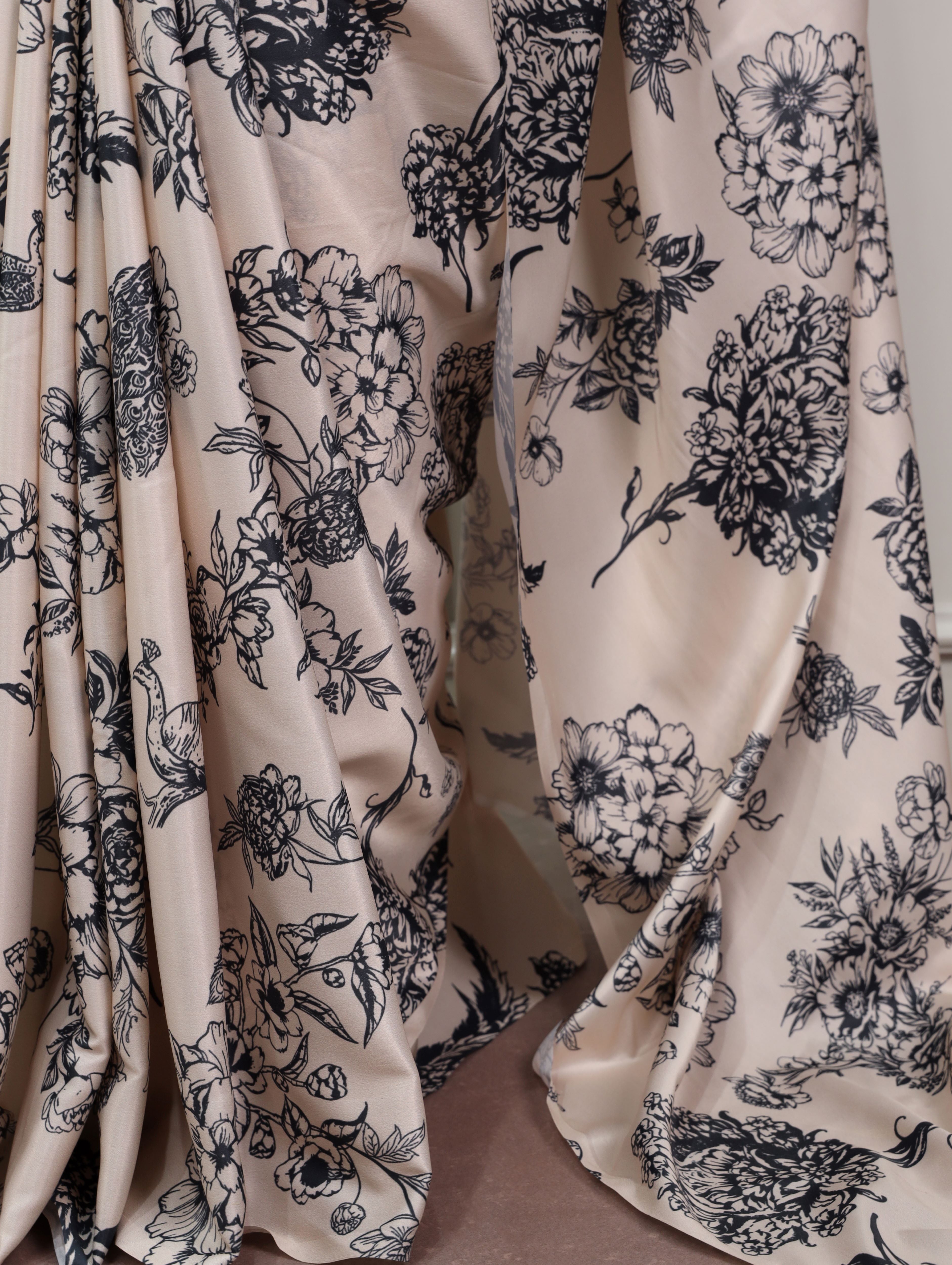 Satin Silk Printed Saree
