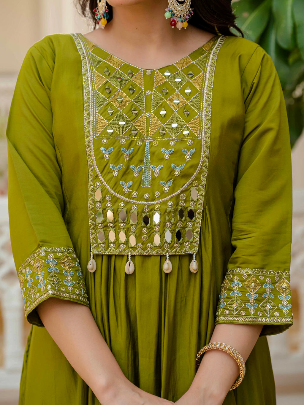 Roman Silk Anarkali Kurti For Women