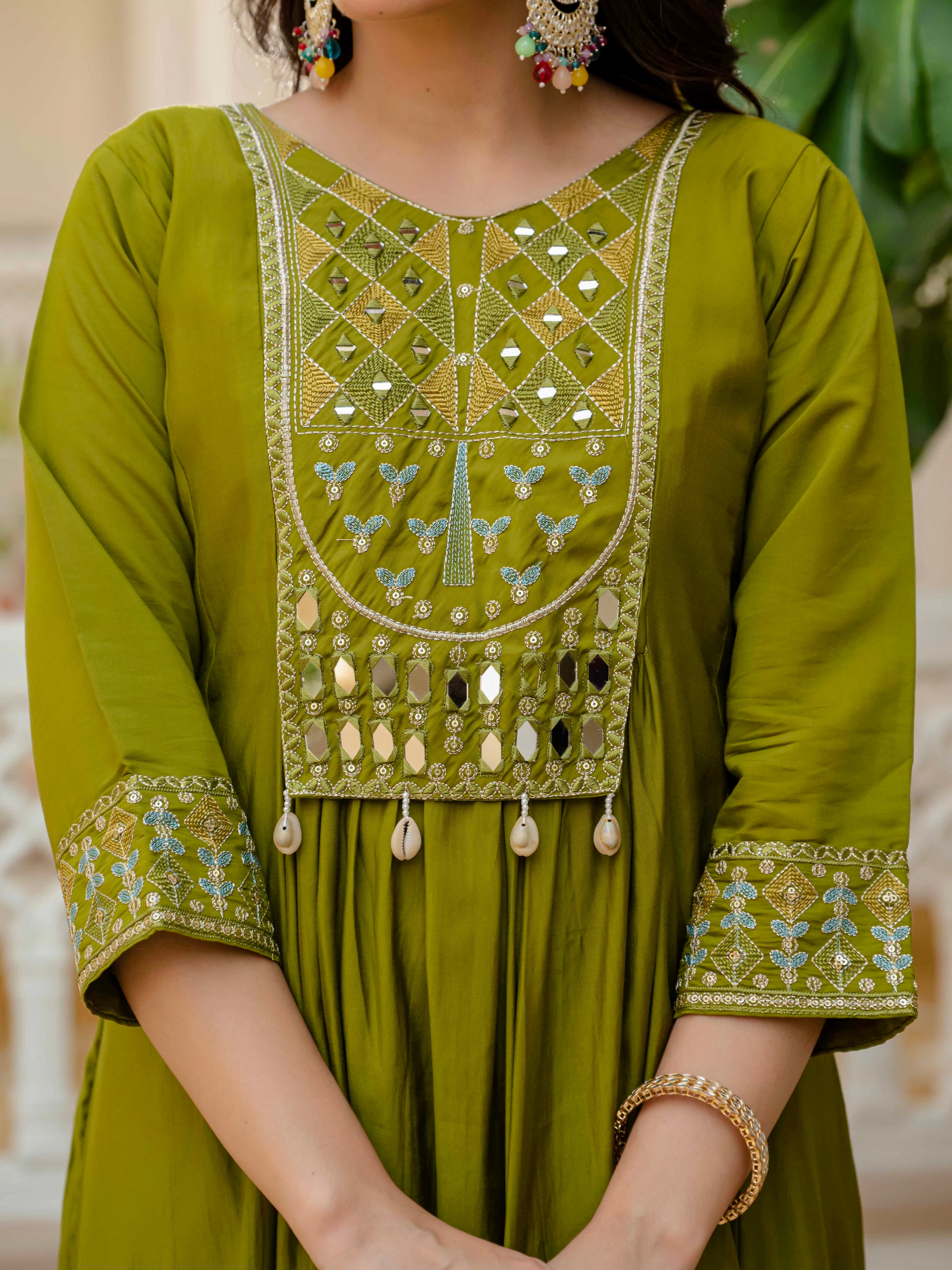 Roman Silk Anarkali Kurti For Women
