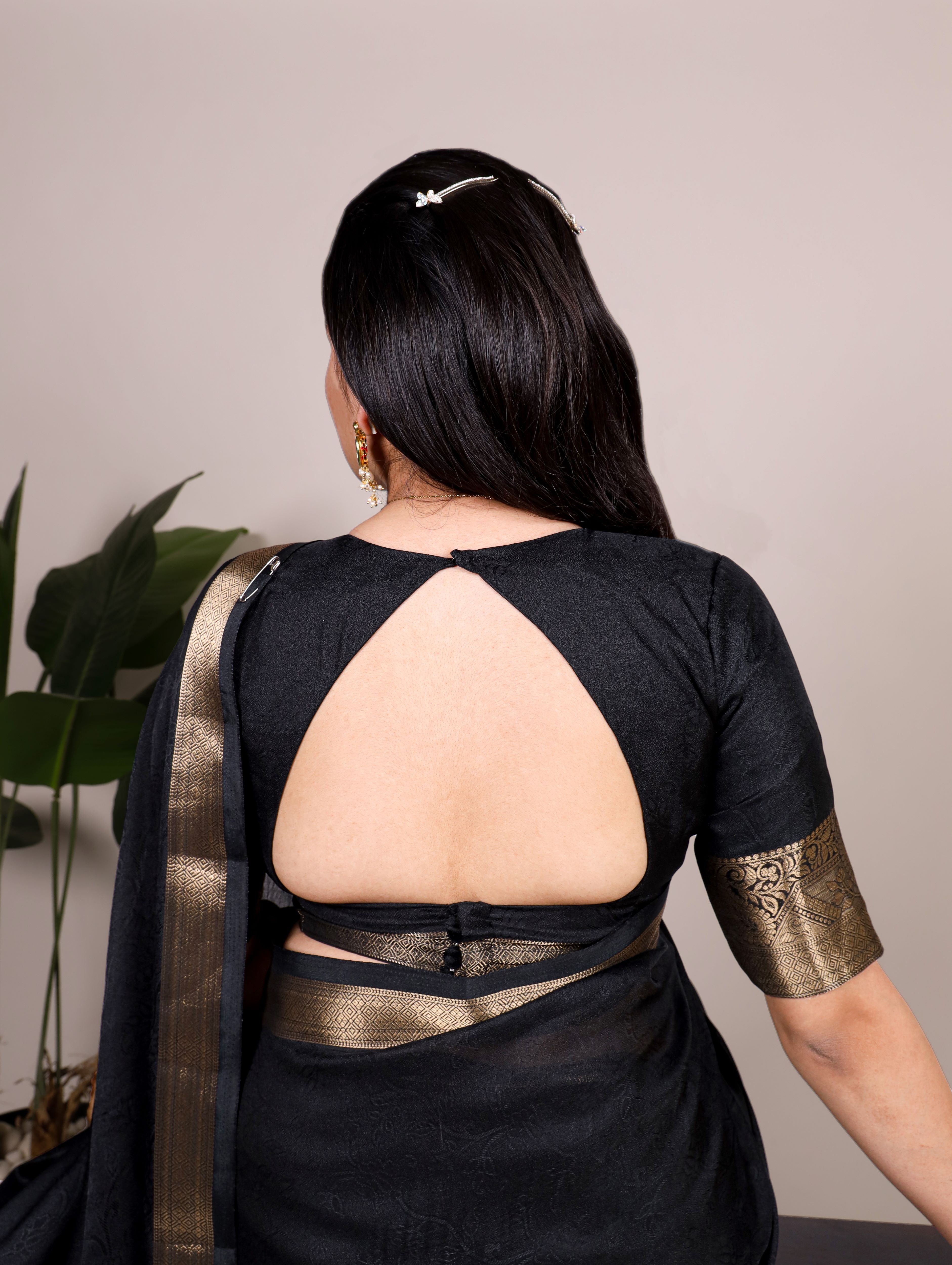 Marsh Mallow Zari Weaving Saree For Women