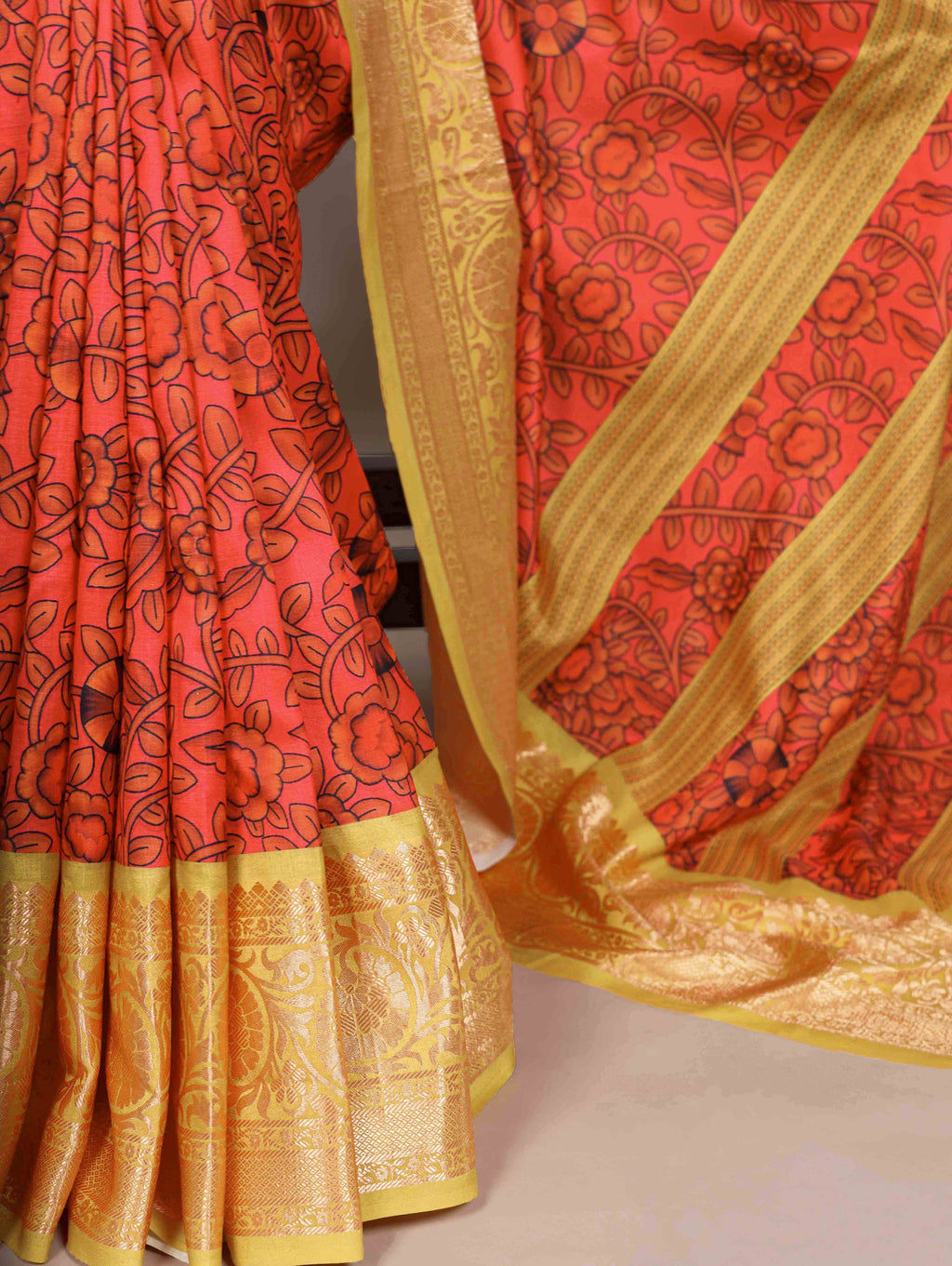 Tussar Silk Printed Saree