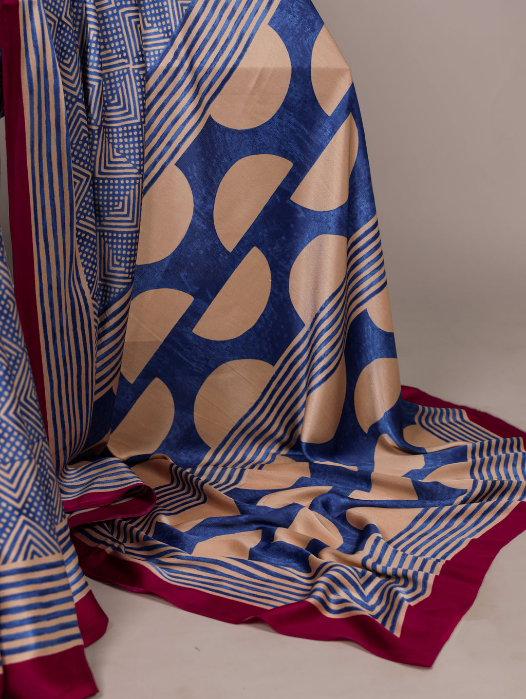 Dull Satin Printed Saree