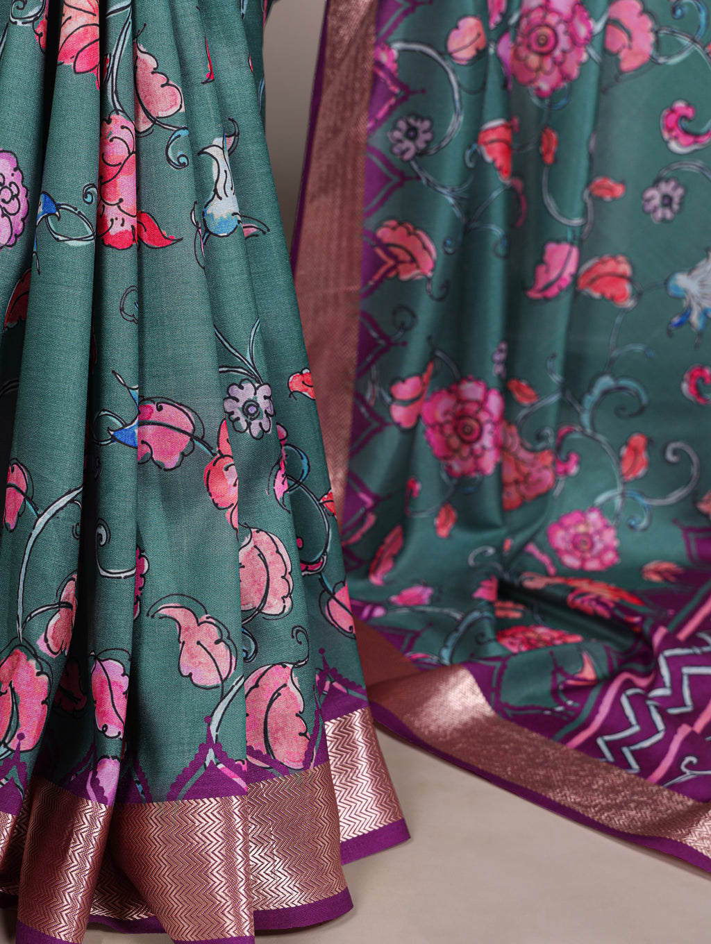 Tussar Silk Printed Saree