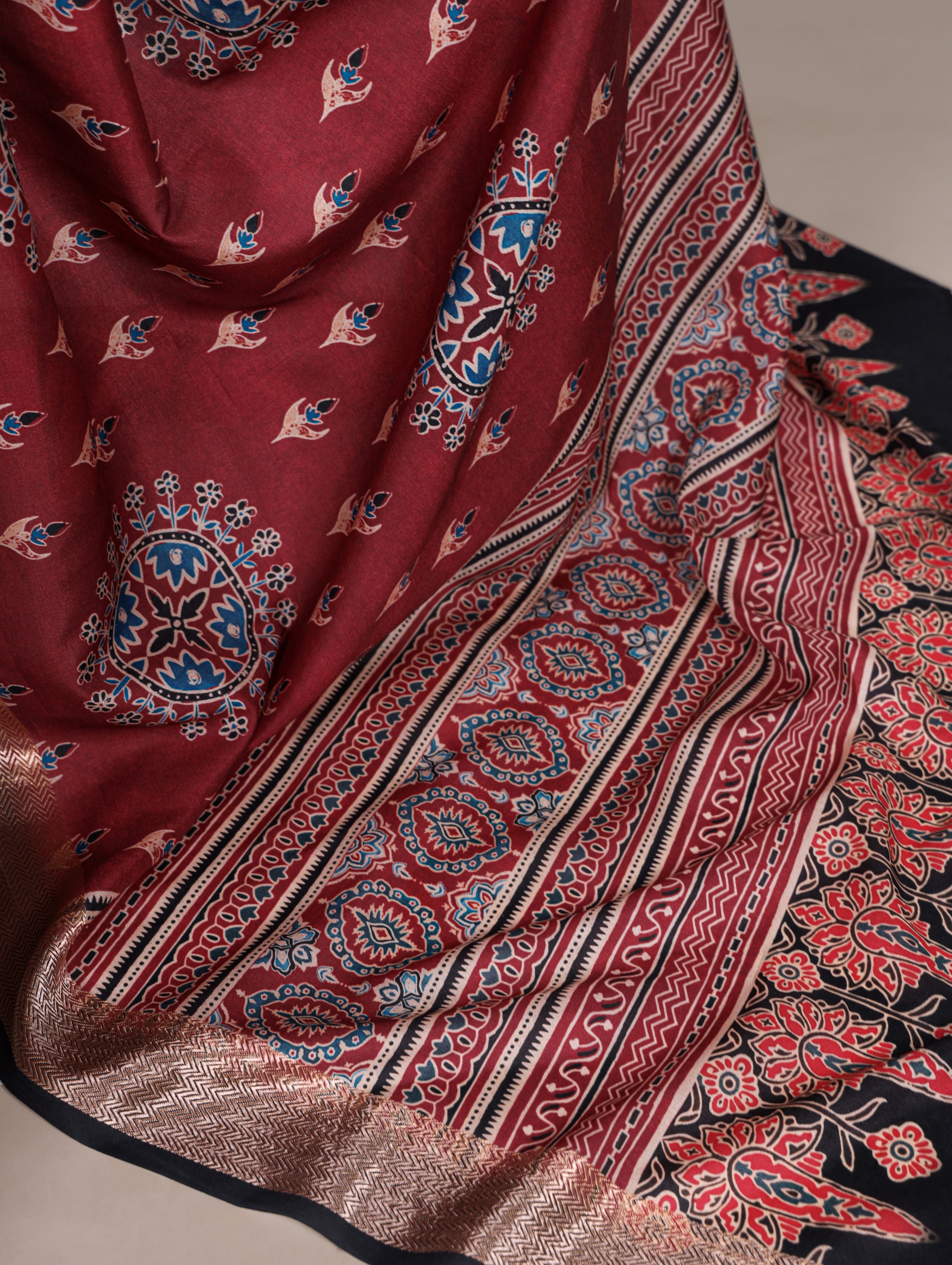 Tussar Silk Printed Saree