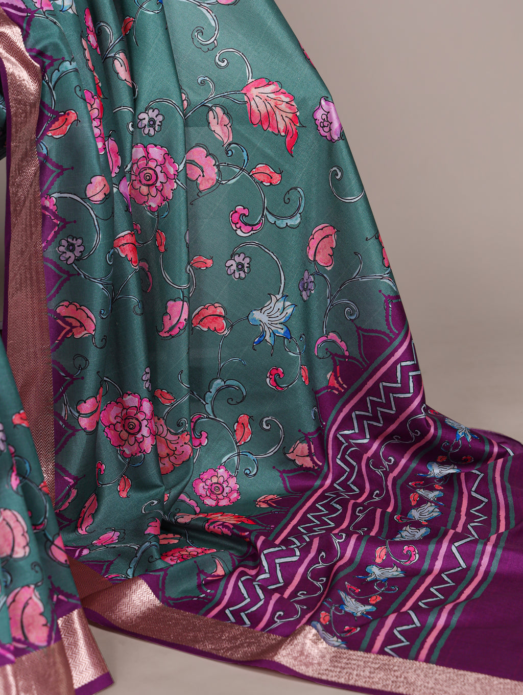 Tussar Silk Printed Saree