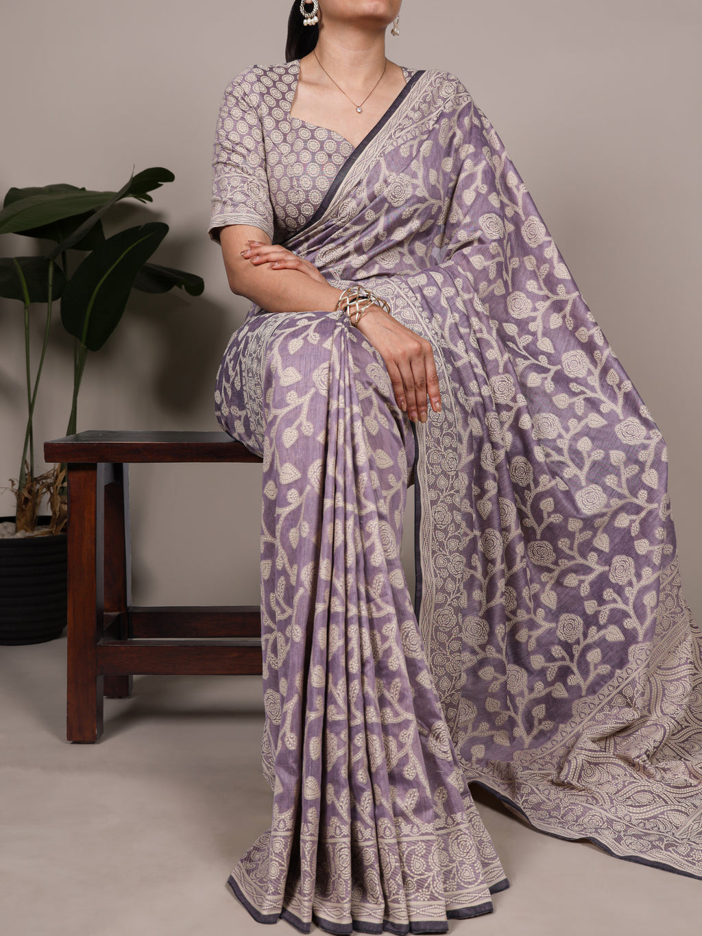 Cotton Silk Floral Printed Saree