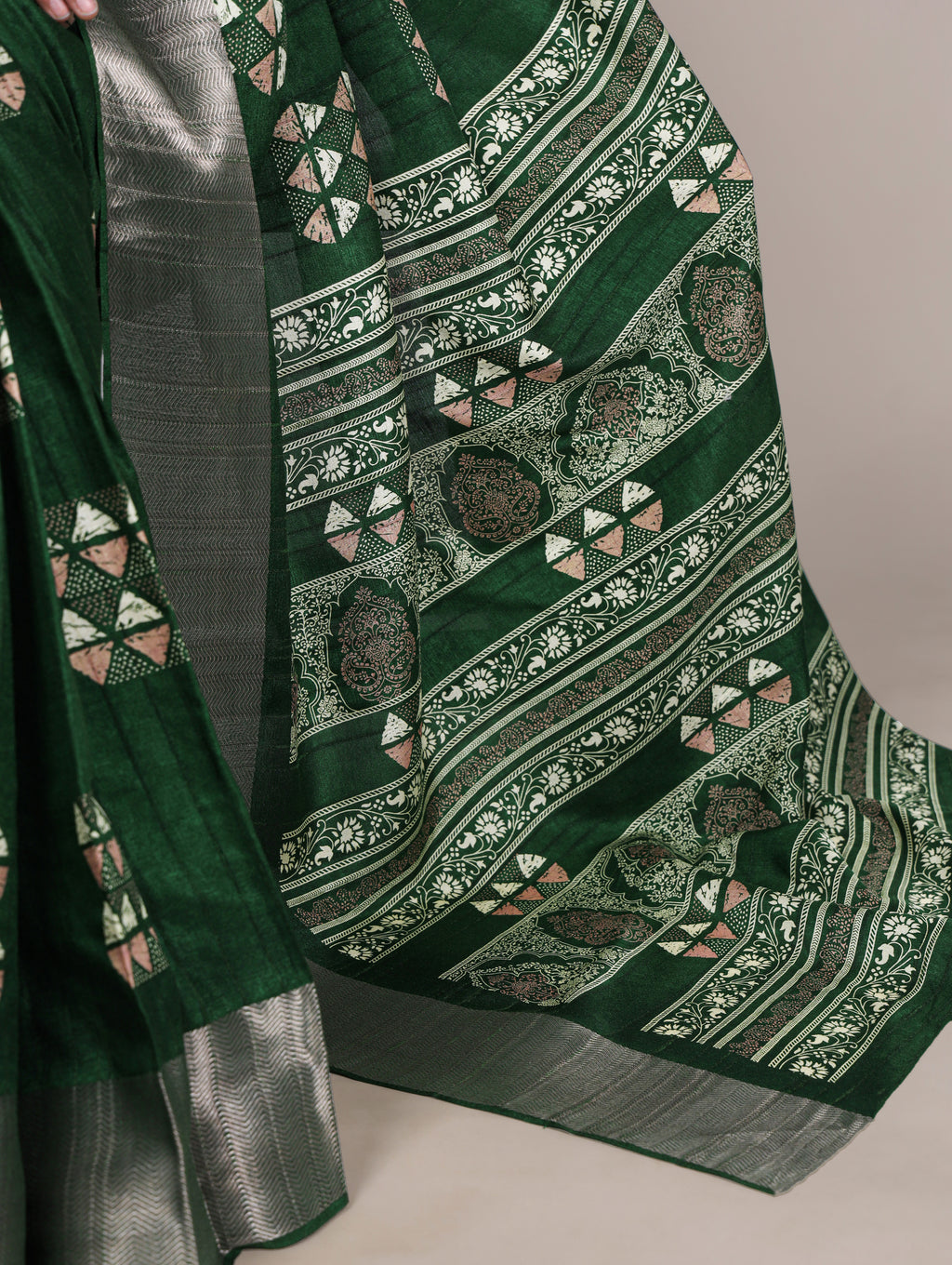 Slub Silk Printed Saree
