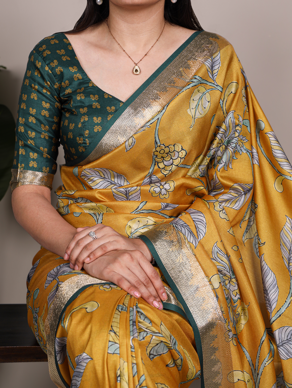 Tussar Silk Printed Saree