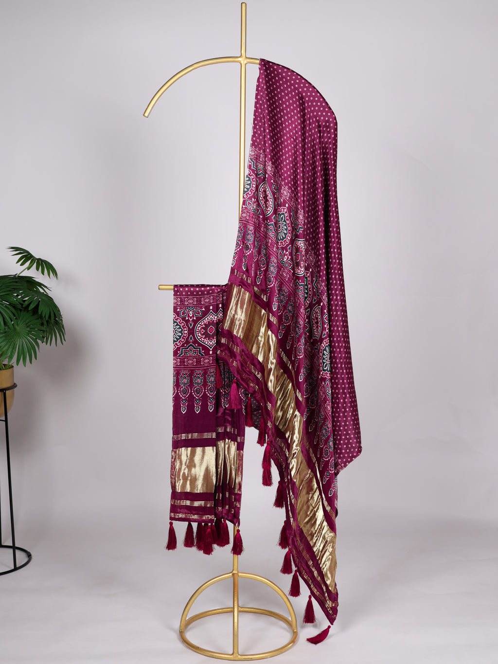 Pure Gaji Silk Printed Dupatta