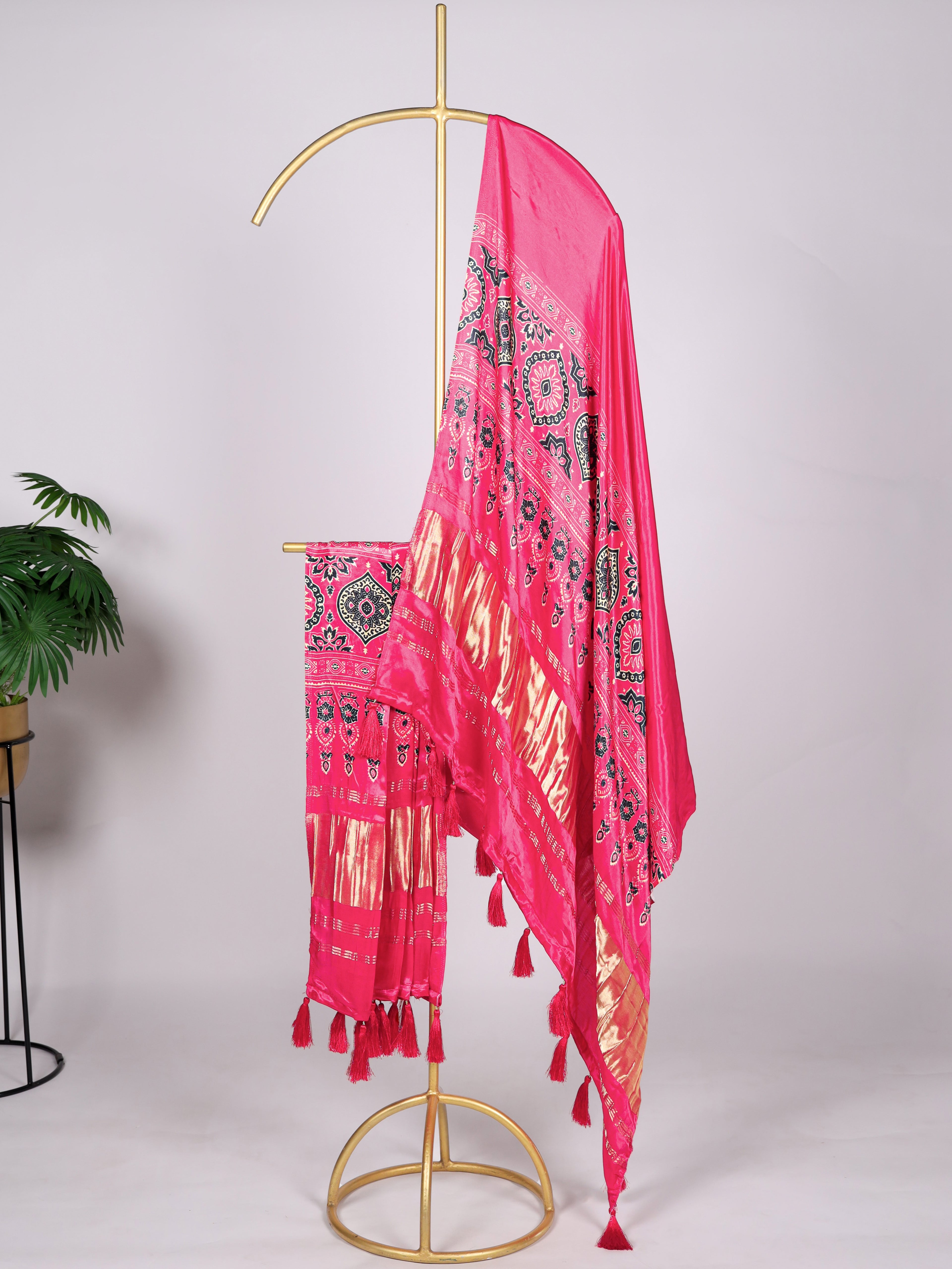 Pure Gaji Silk Printed Dupatta